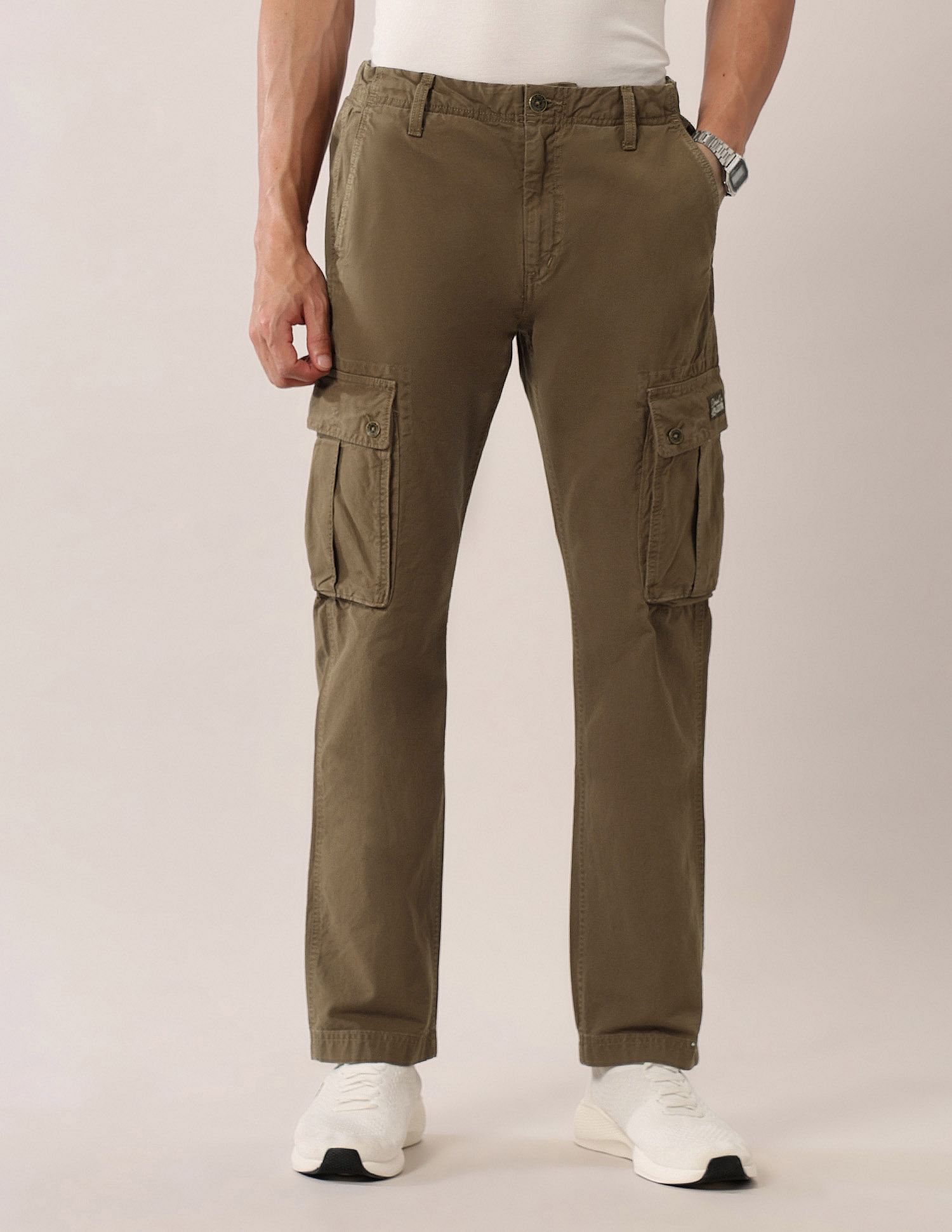 U.S. Polo Assn. Denim Co. Mid Rise Straight Fit Twill Cargos