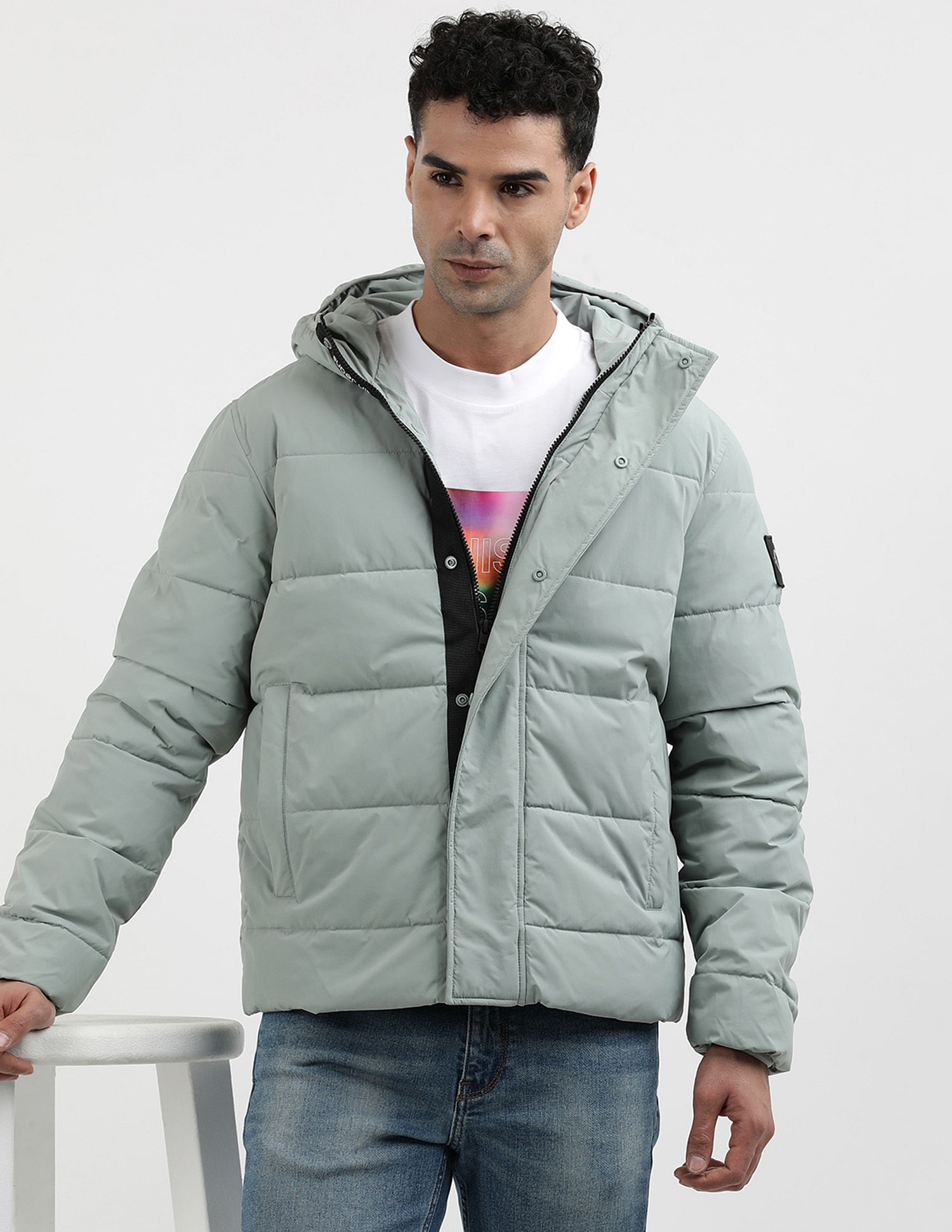Calvin Klein Regular Fit Solid Padded Jacket