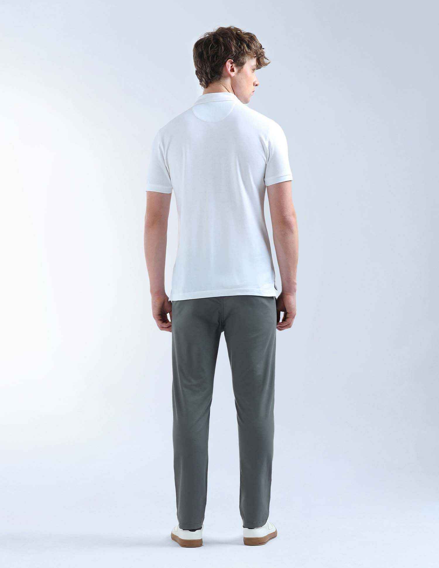 Flying Machine Mid Rise Slash Slim Tapered Fit Trouser