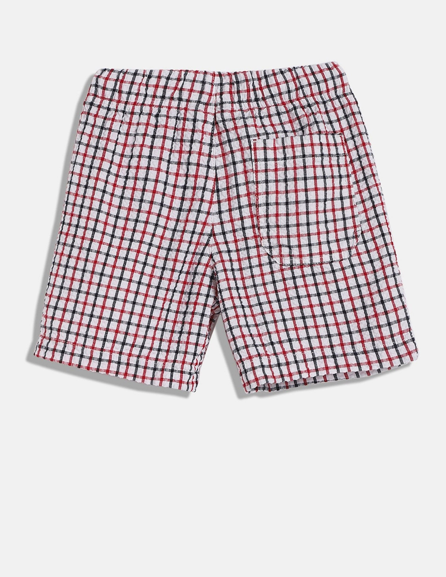 Tommy Hilfiger Kids Boys Checks Regular-Fit Cotton Shorts