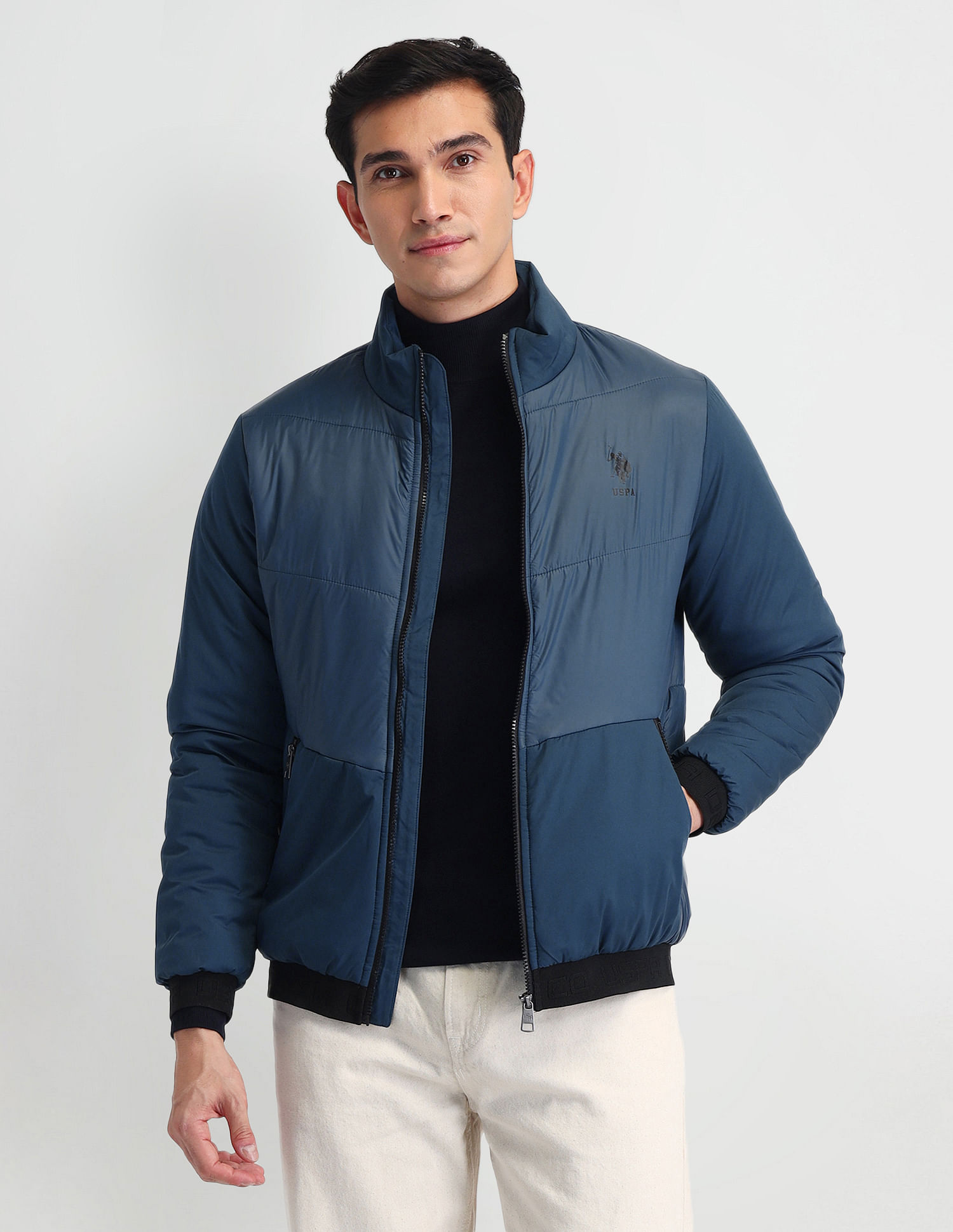 U.S. Polo Assn. Denim Co. Regular Fit Solid Padded Jacket