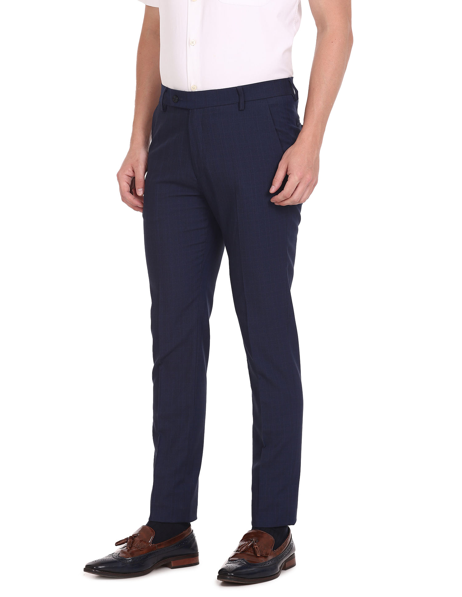 Arrow Sport Slim Fit Men Blue Trousers - Buy Arrow Sport Slim Fit Men Blue  Trousers Online at Best Prices in India | Flipkart.com