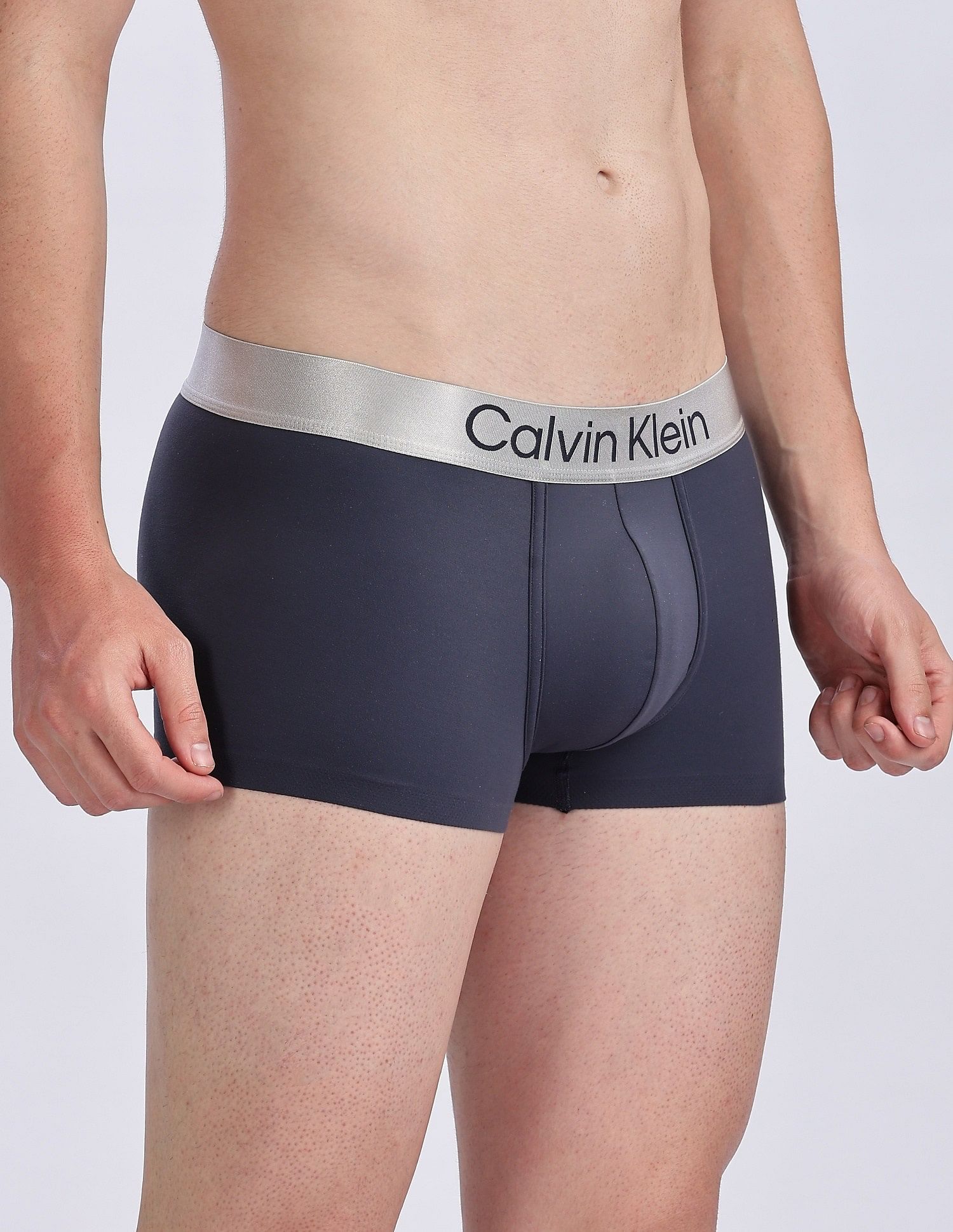 Calvin Klein Underwear Low Rise Solid Blue Trunks