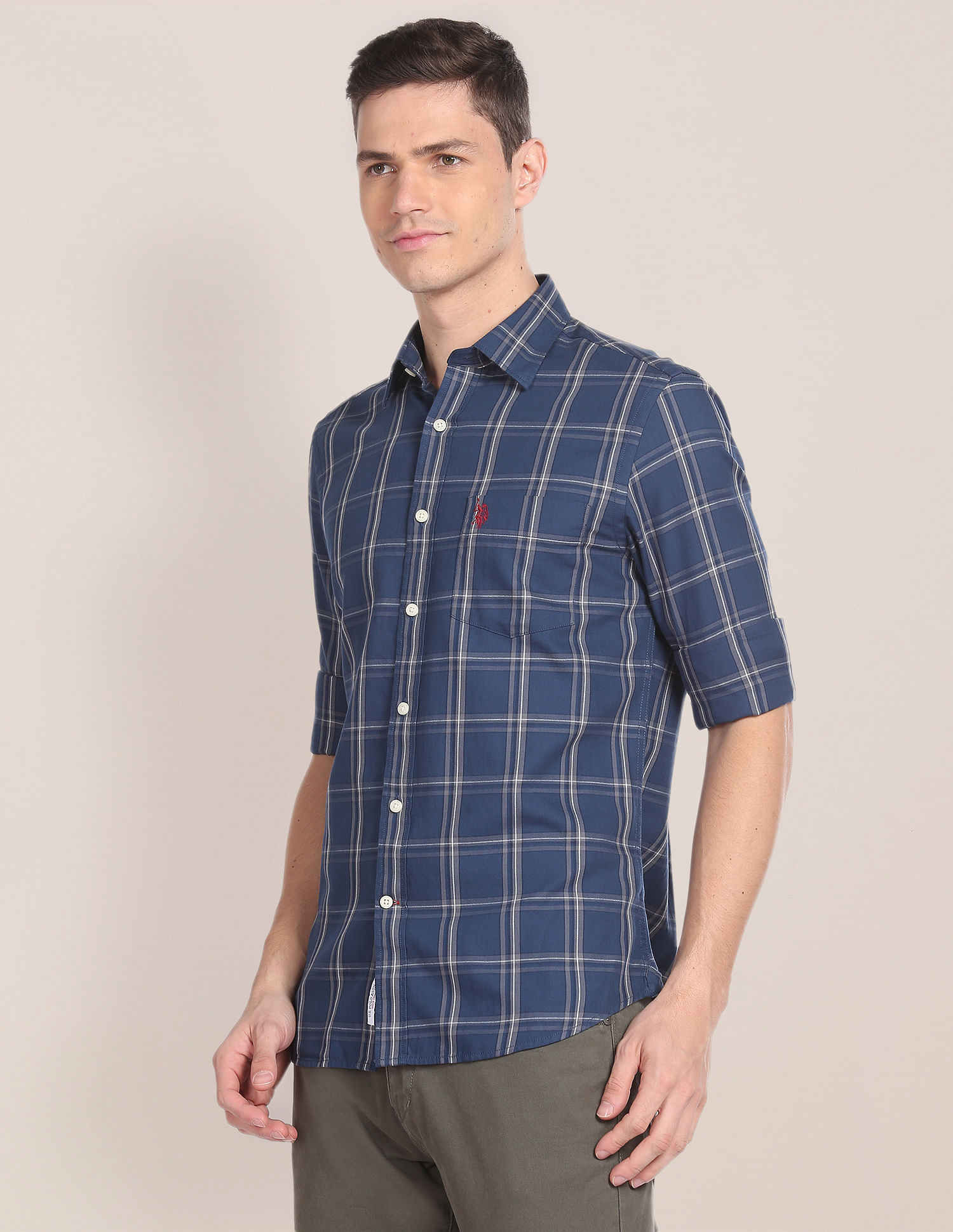 U.S. Polo Assn. Cotton Twill Plaid Shirt