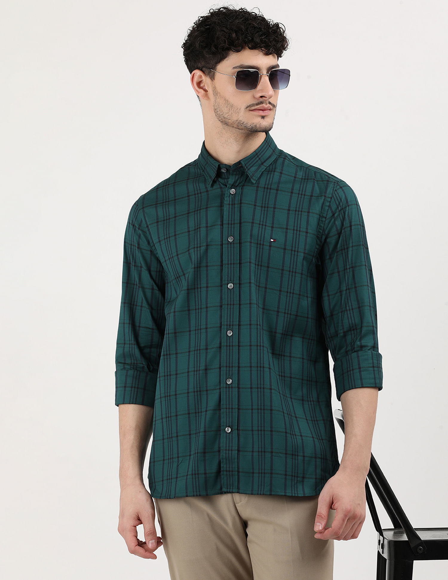 Tommy Hilfiger Oxford Lines Check Shirt