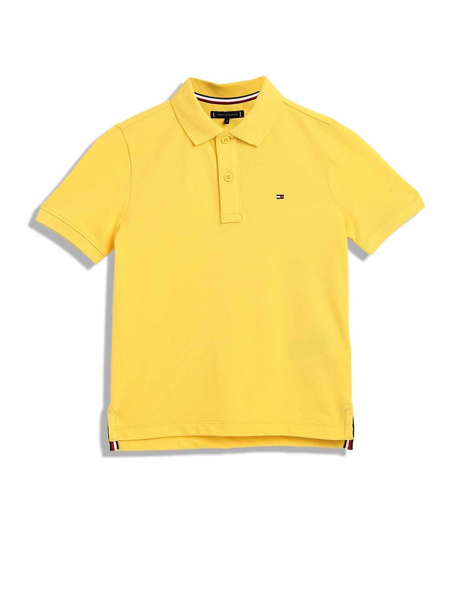 Tommy Hilfiger Kids Boys Solid Regular-Fit Cotton Polo T-Shirt
