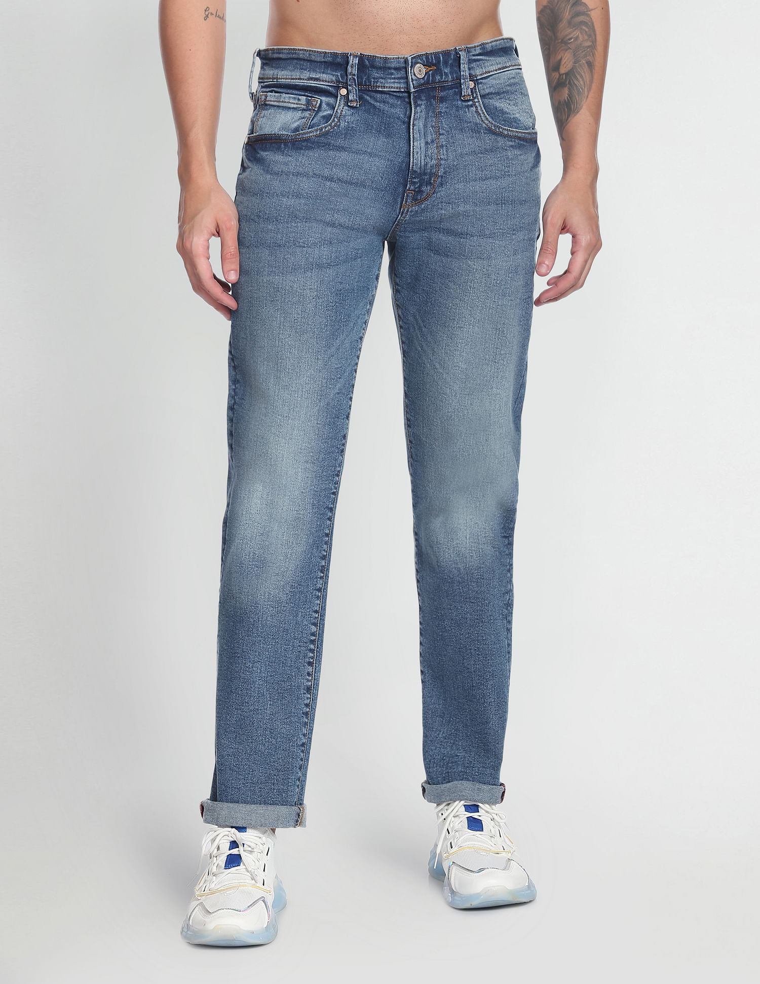 Flying Machine Freddie Slim Straight Fit Classic Vintage Jeans