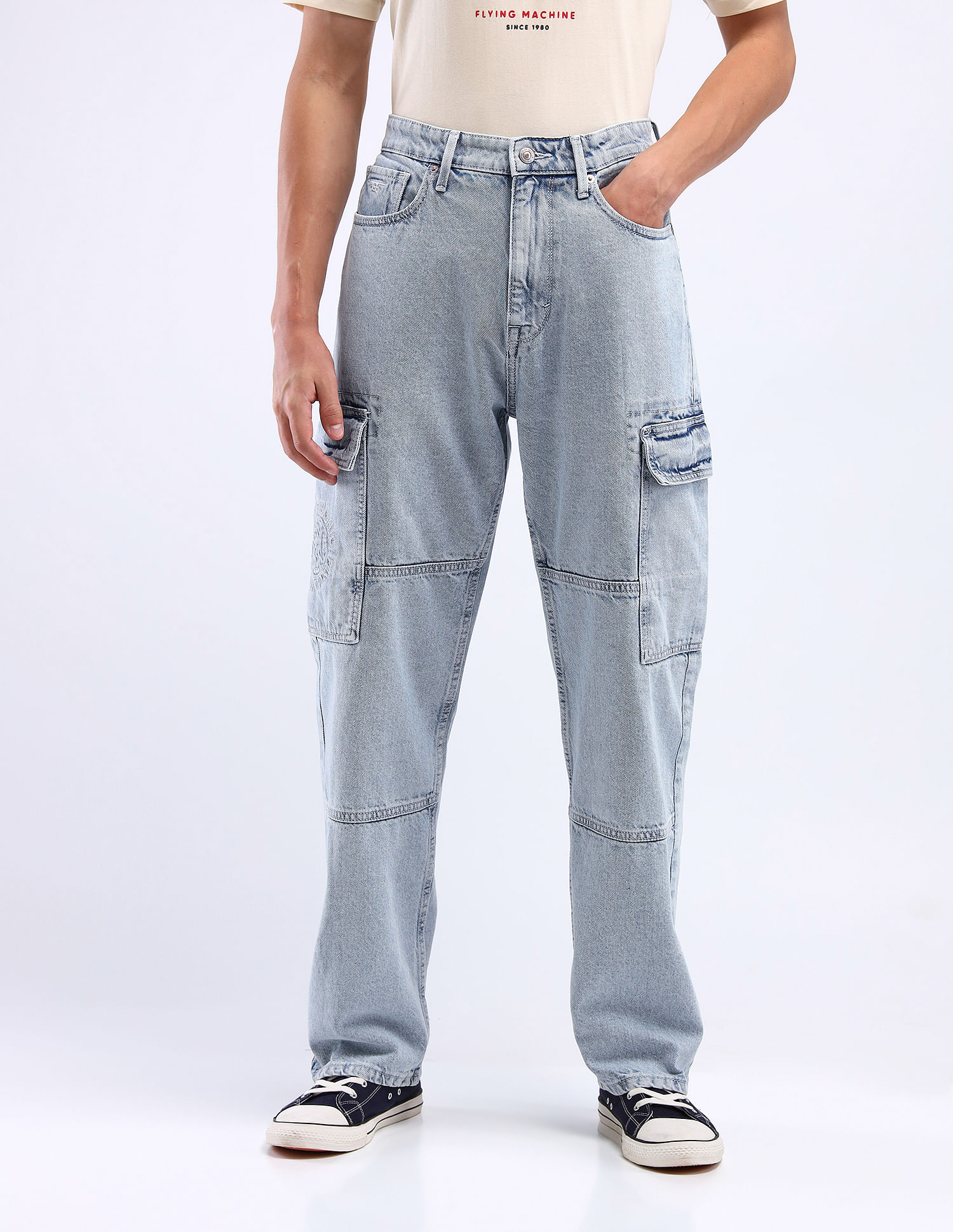 Flying Machine Cobain 90s Loose Fit Rinsed Jeans
