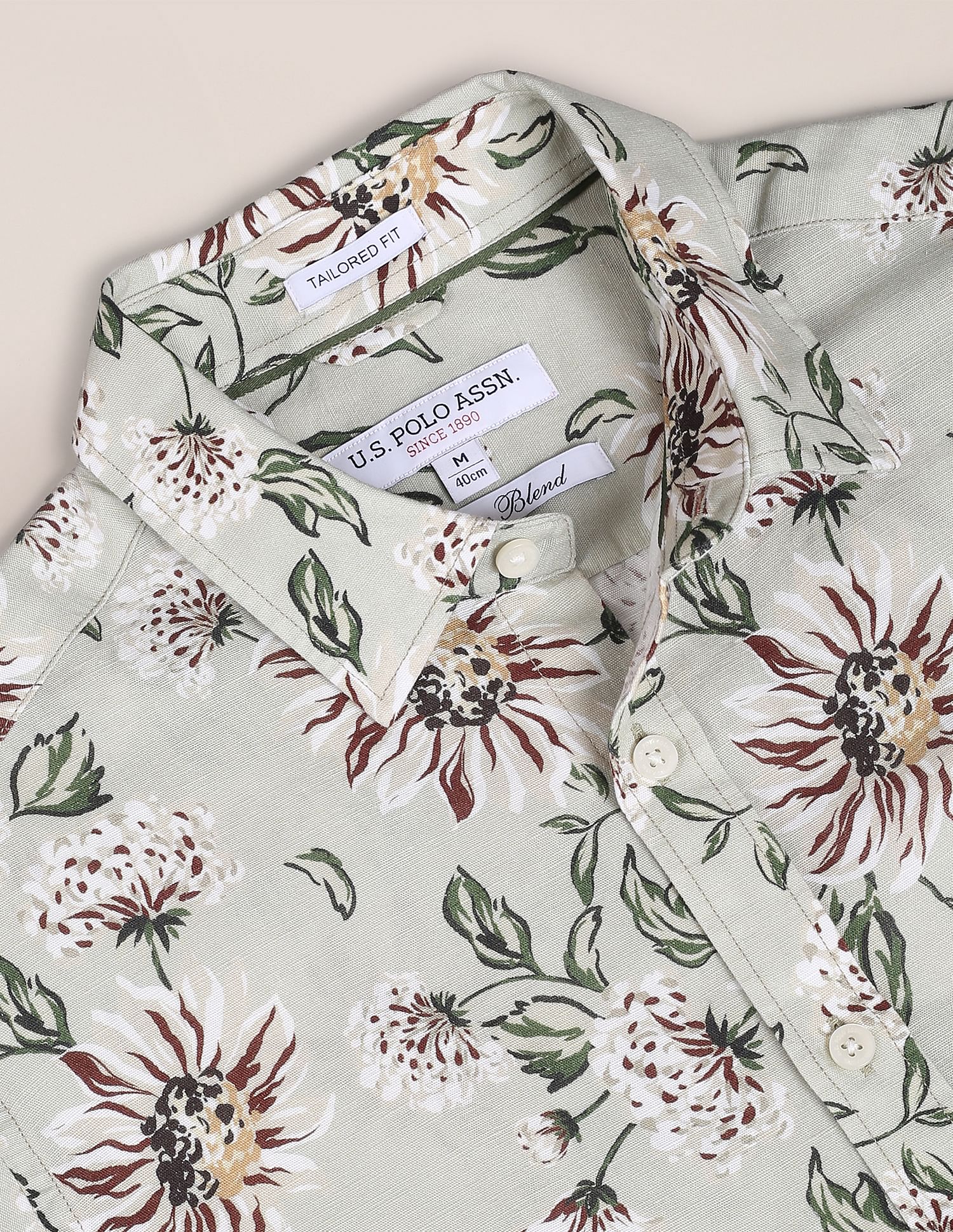 U.S. Polo Assn. Floral Print Linen Cotton Shirt