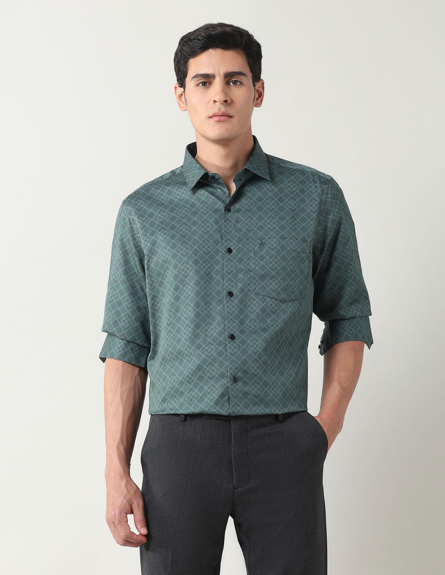 Arrow Geometric Printed Liberty Classic Fit Shirt