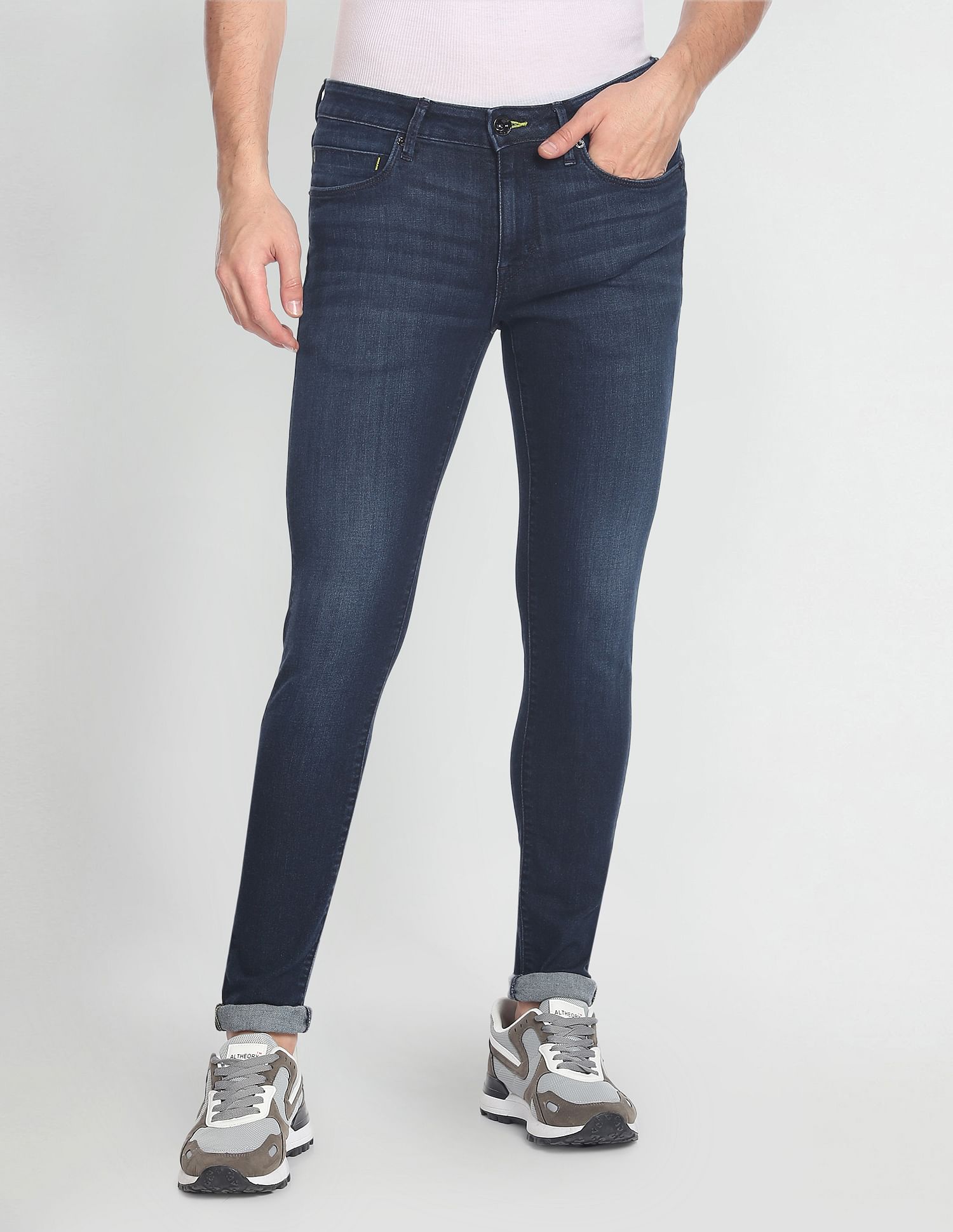 Flying Machine Stone Wash Jackson Super Skinny Fit Jeans