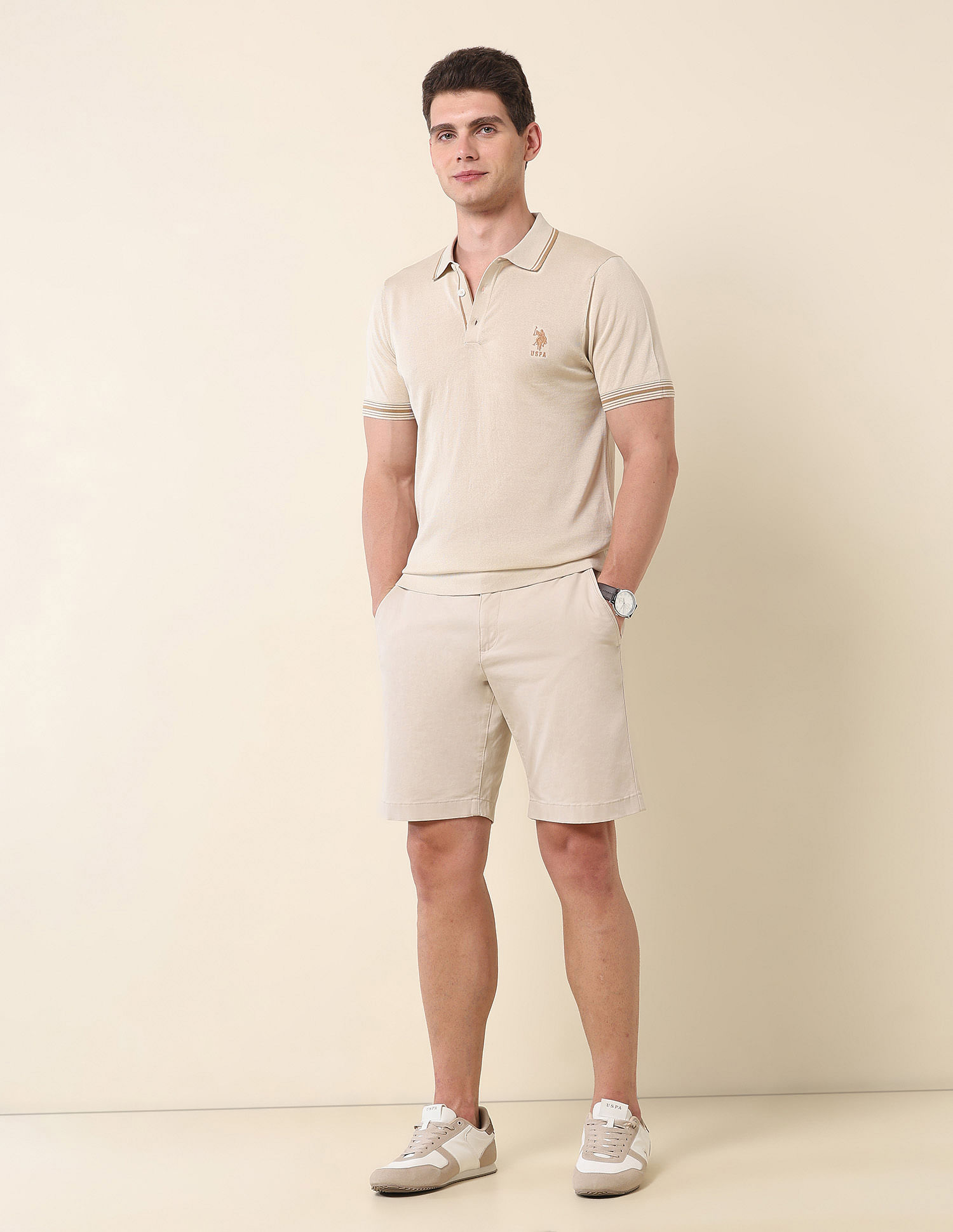 U.S. Polo Assn. Solid Monochrome Polo Shirt