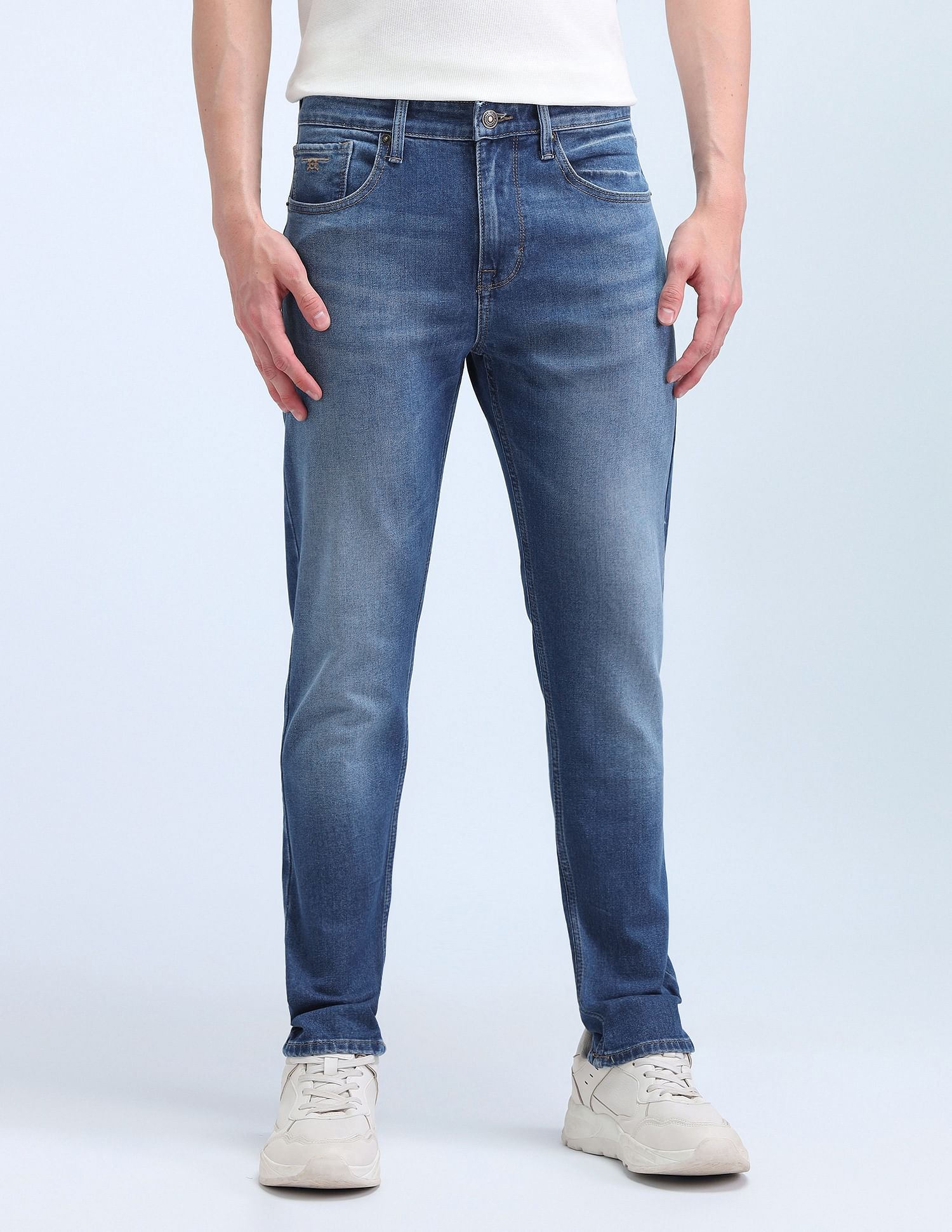 Flying Machine Mid Rise Slim Tapered Fit Jeans