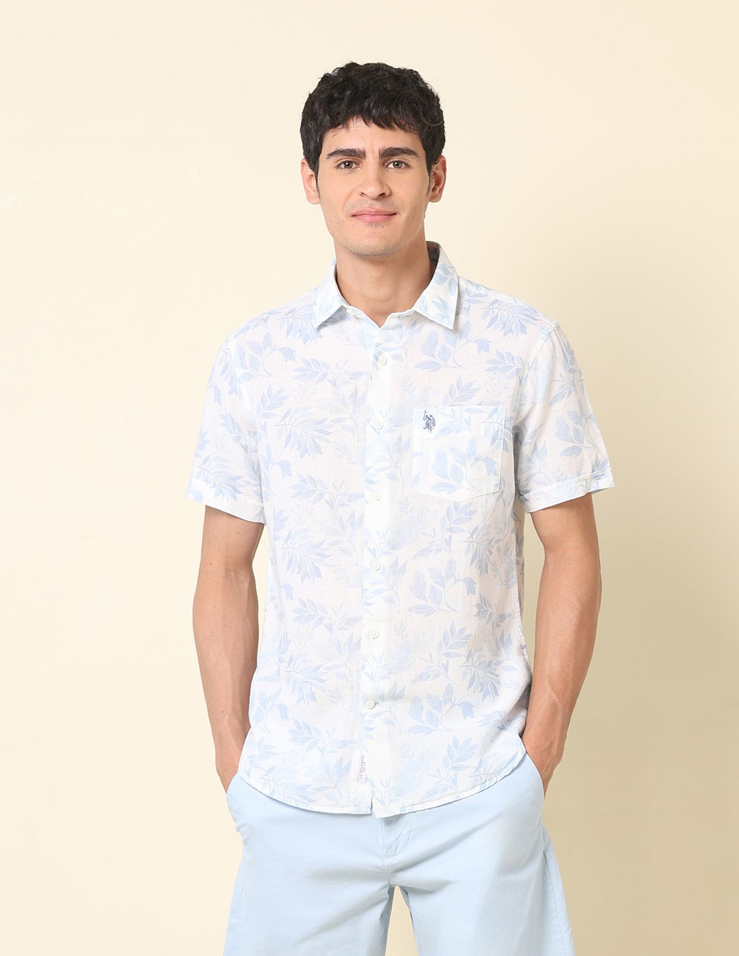 U.S. Polo Assn. Tropical Printed Tailored Fit Shirt