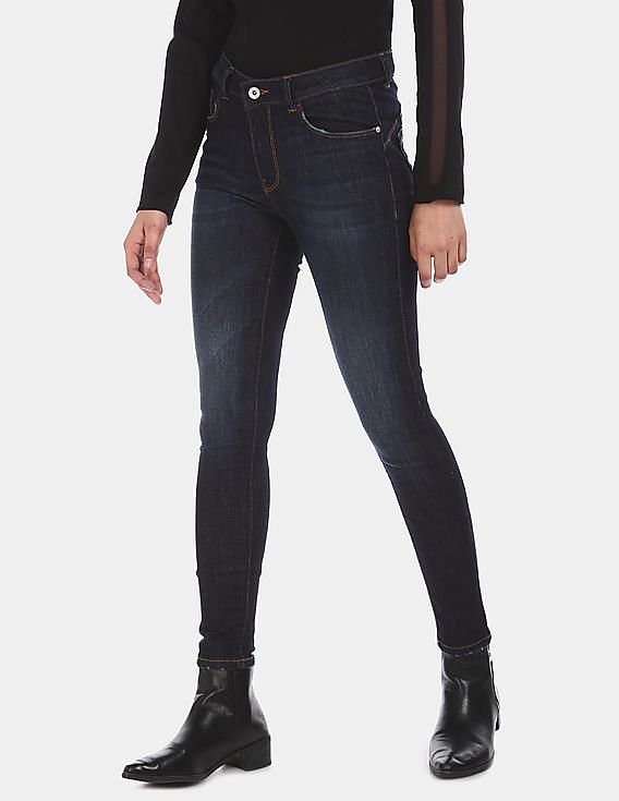 Flying Machine Women Mid Rise Twiggy Super Skinny Fit Jeans
