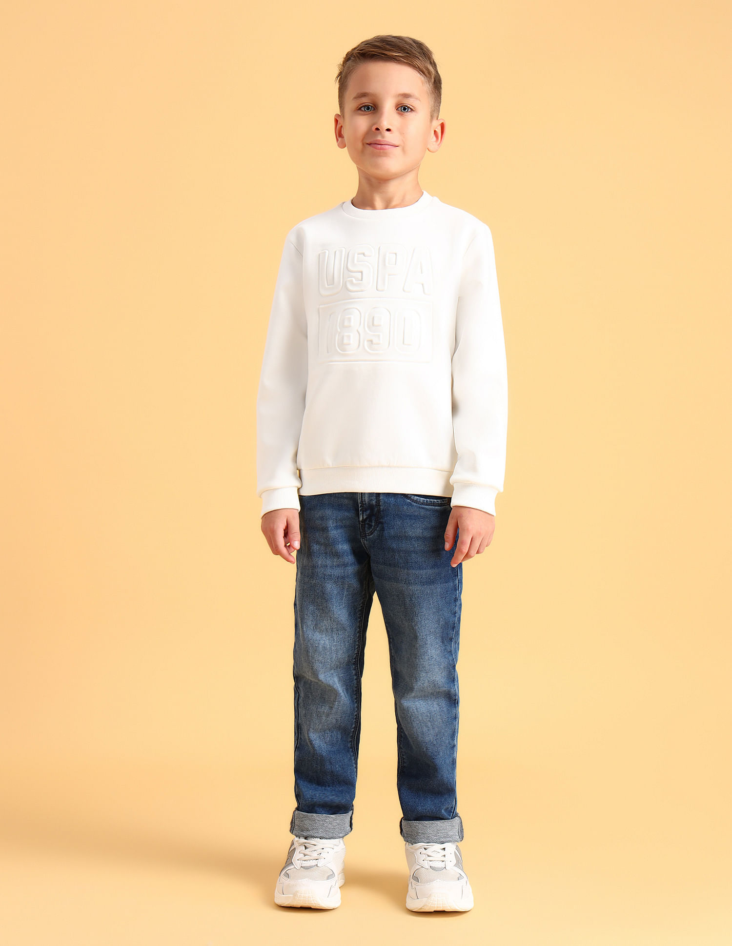U.S. Polo Assn. Kids Boys Brand Printed Sweatshirt