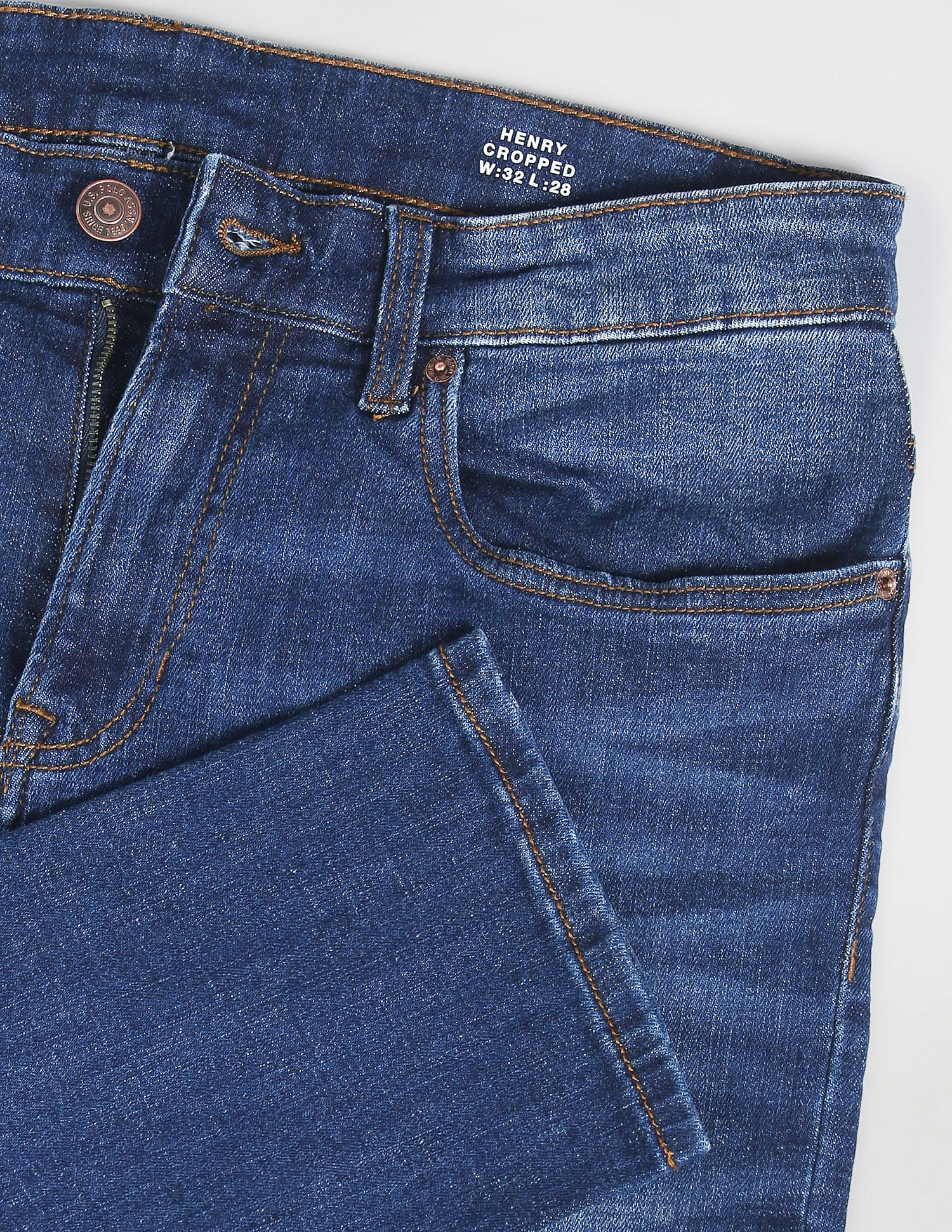 U.S. Polo Assn. Denim Co. Henry Cropped Fit Blue Jeans