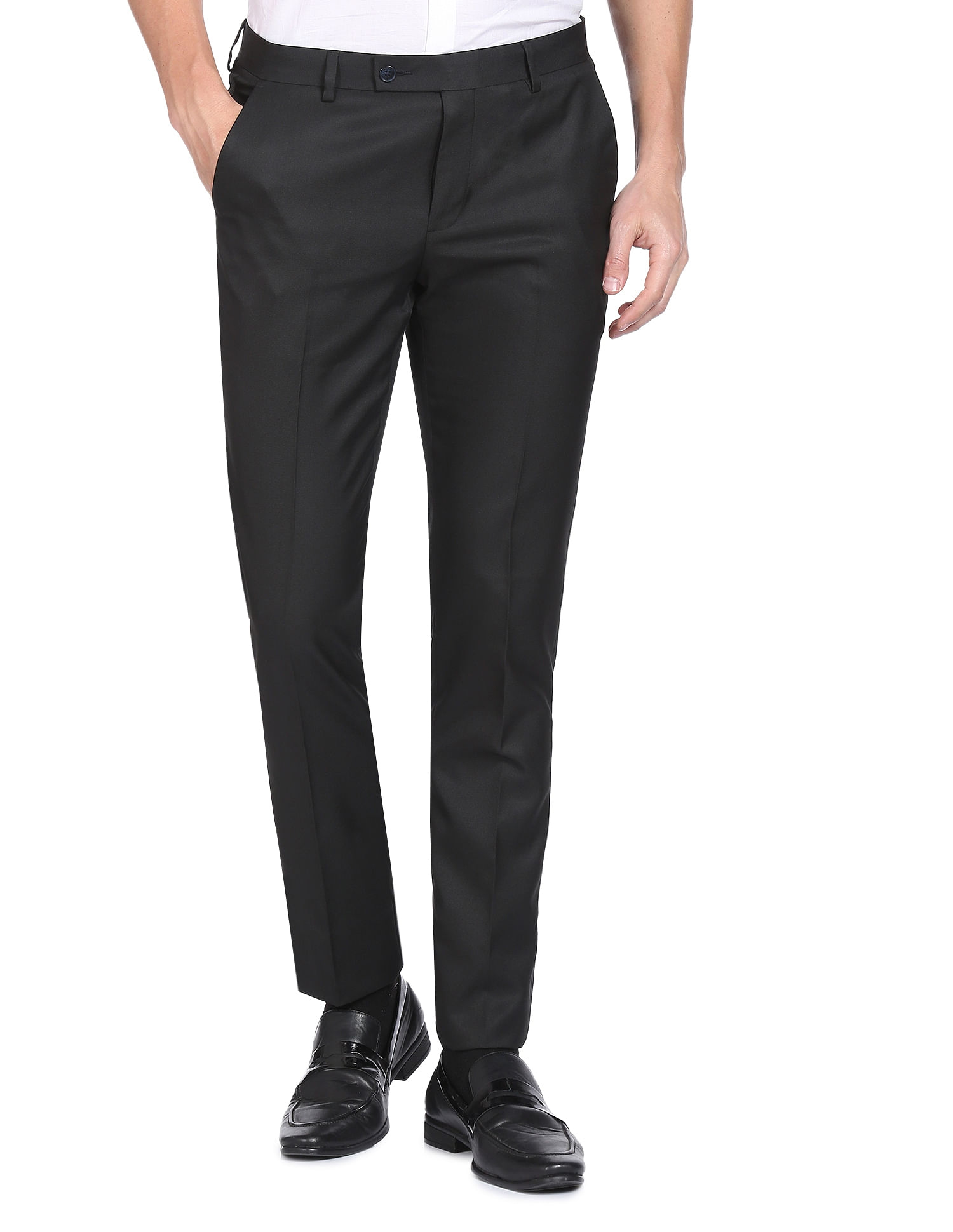 Arrow Sport Slim Fit Men Black Trousers - Buy Arrow Sport Slim Fit Men Black  Trousers Online at Best Prices in India | Flipkart.com