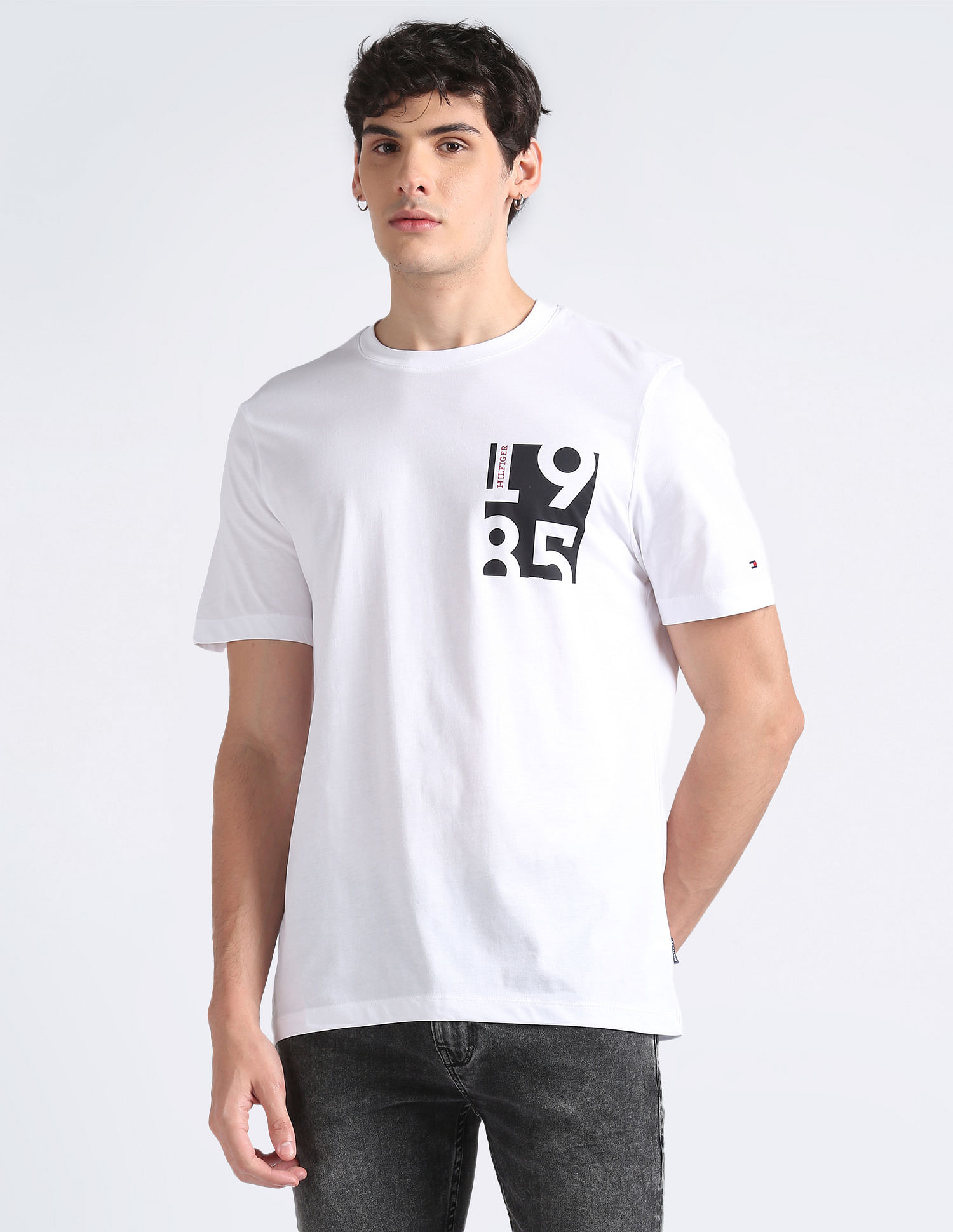 Tommy Hilfiger Chest Print Transitional Cotton T-Shirt