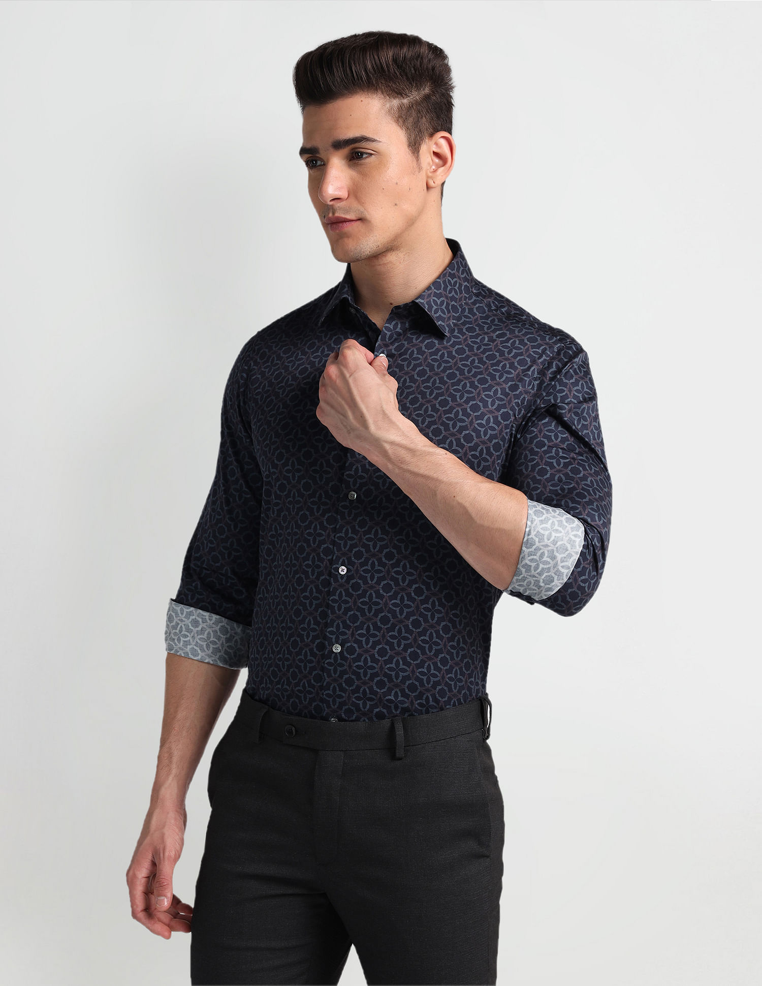 Arrow Geometric Print Twill 1851 Shirt
