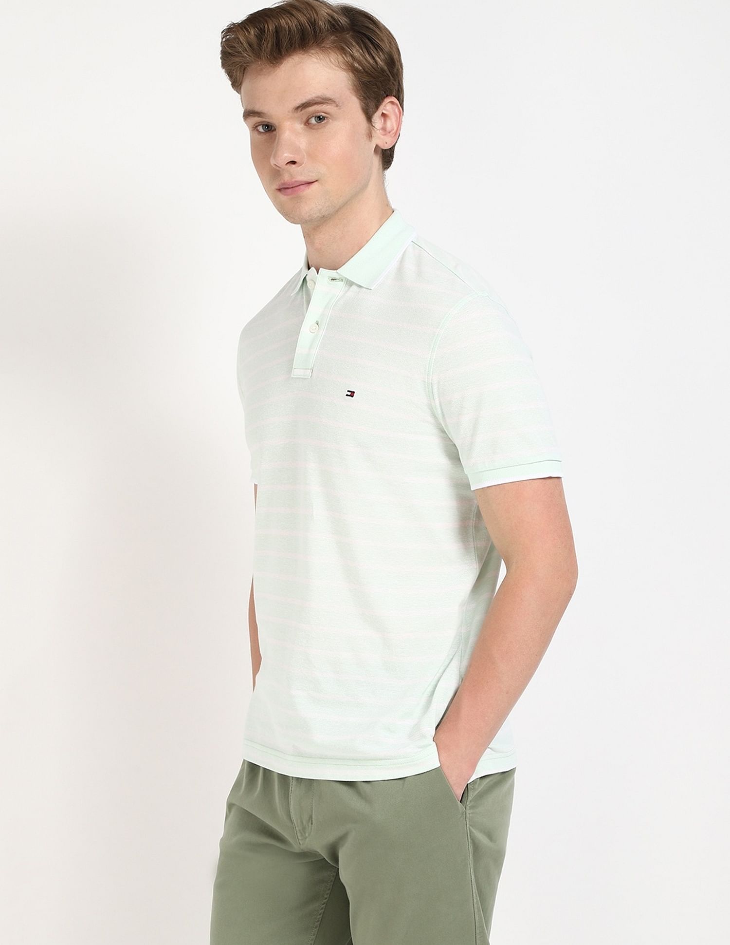Tommy Hilfiger Striped Regular-Fit Cotton Polo Shirt