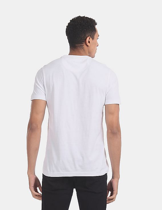 U.S. Polo Assn. White Crew Neck Contrast Stripe T-Shirt