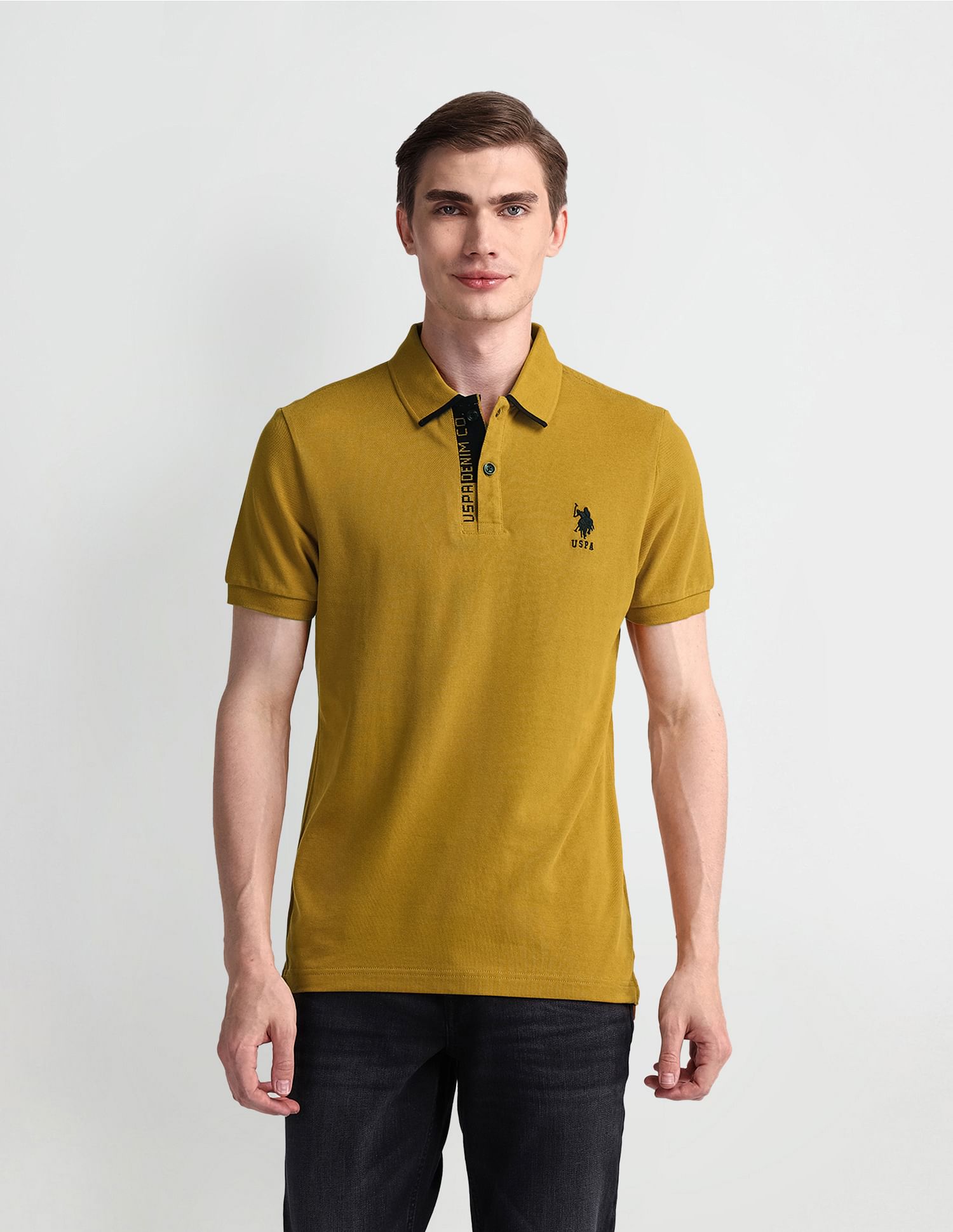 U.S. Polo Assn. Denim Co. Muscle Fit Solid Polo Shirt