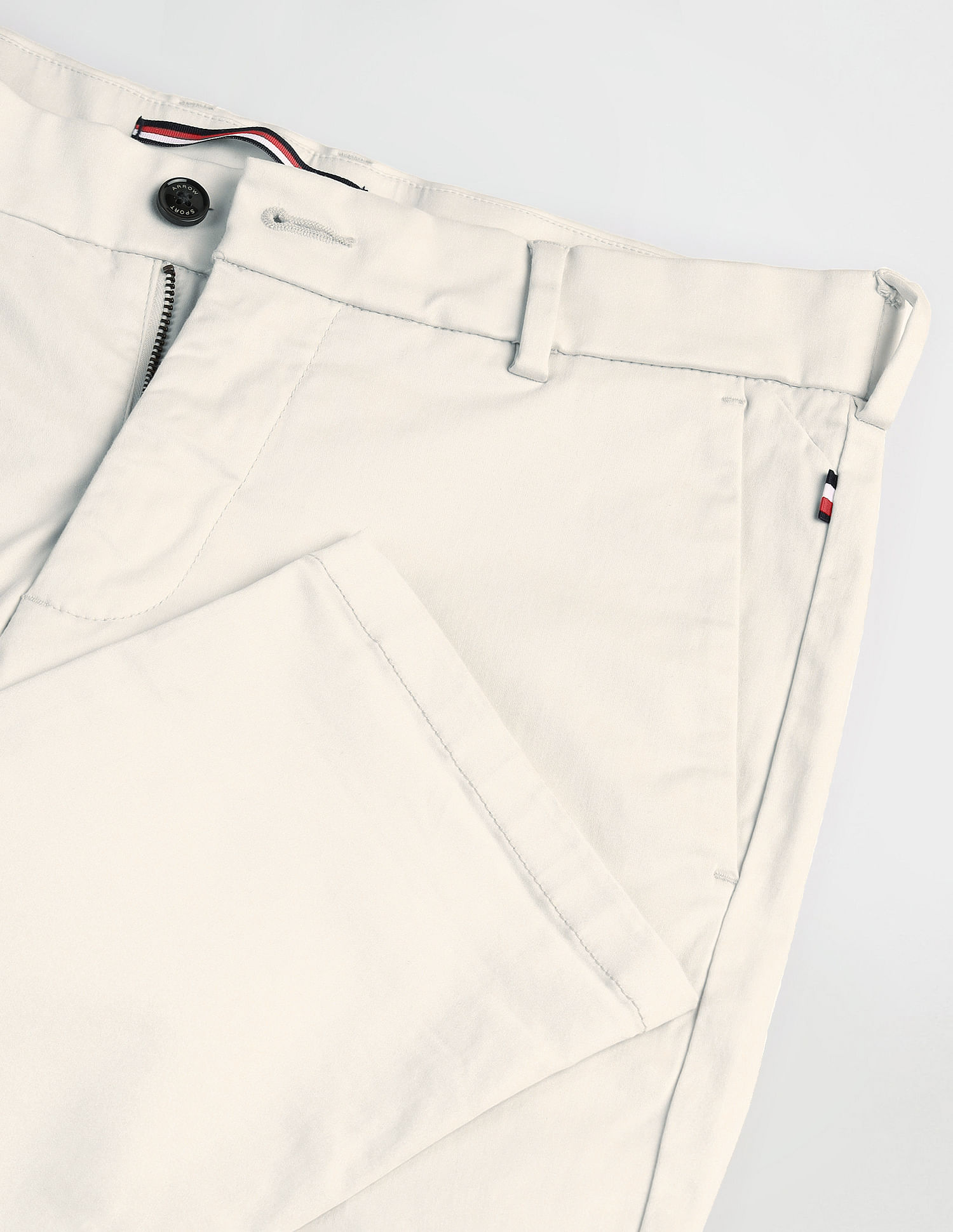 Arrow Sports Mid Rise Solid Trousers