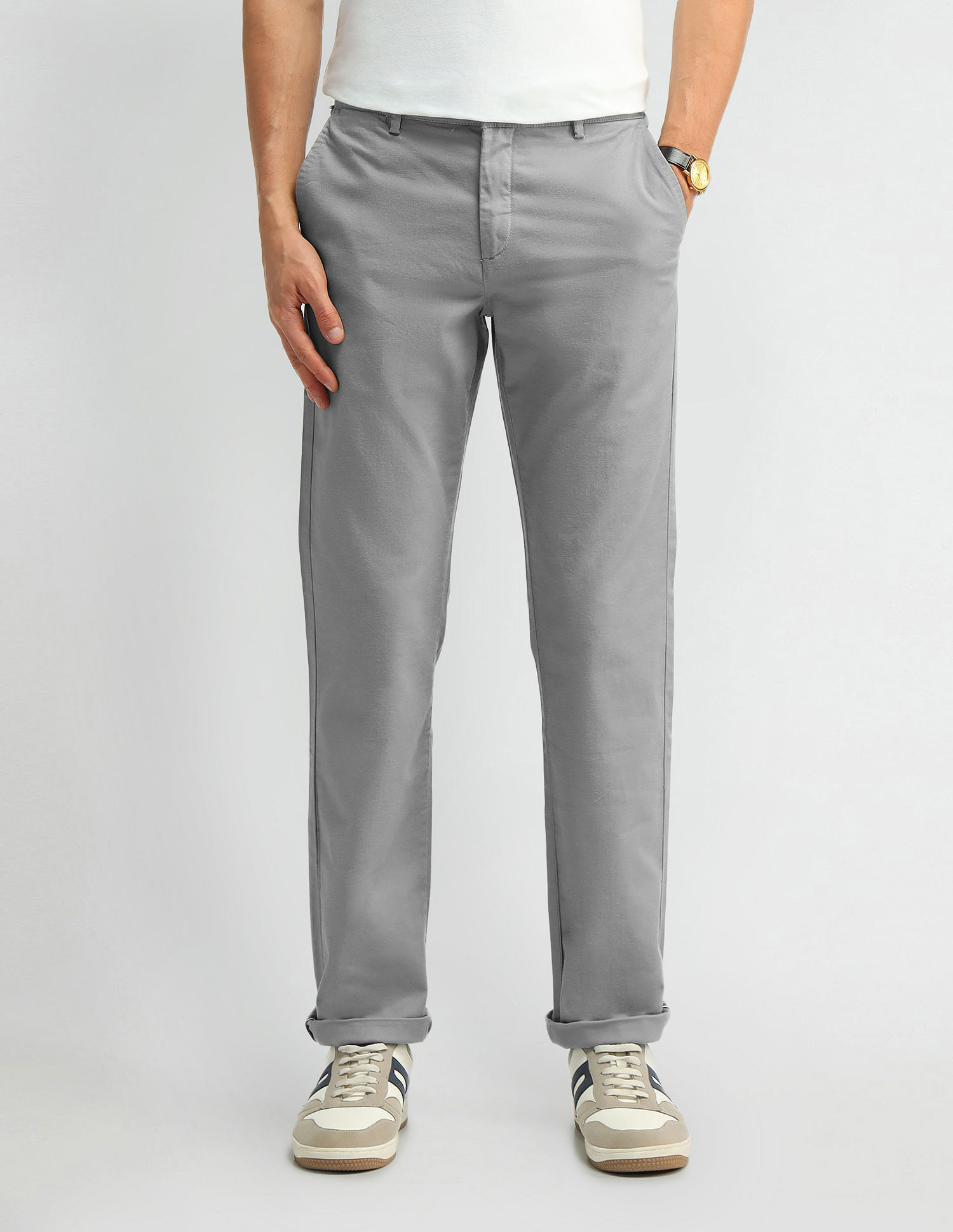Arrow Sports Regular Fit Inner Web Detailed Trousers