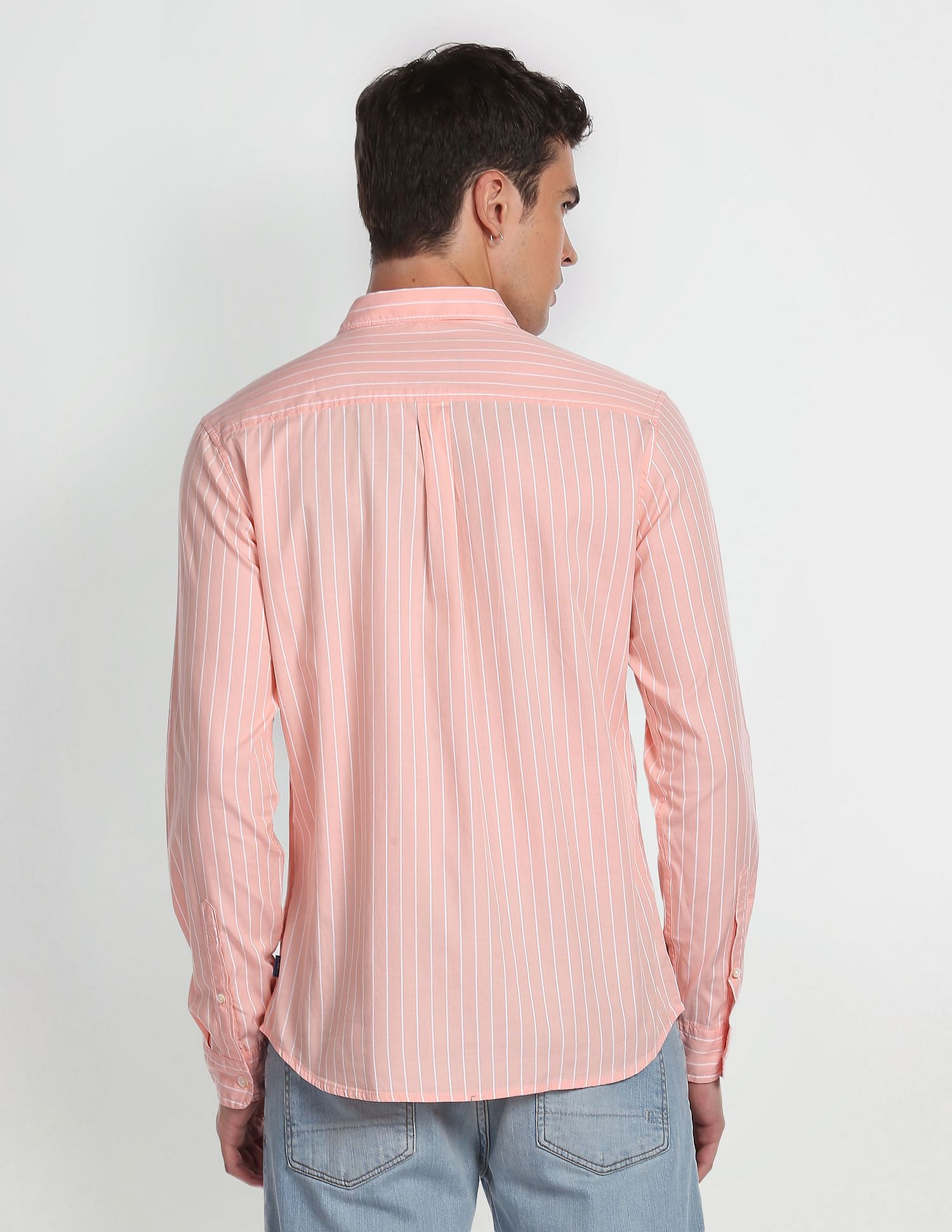 Flying Machine Vertical Stripe Slim Fit Shirt