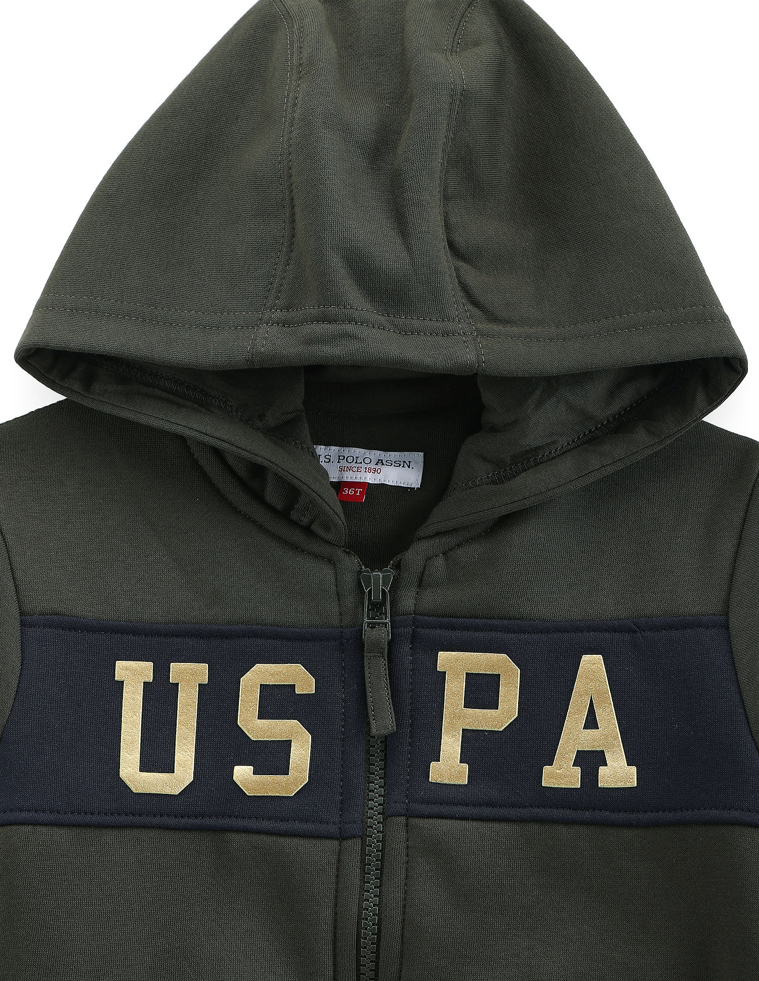 U.S. Polo Assn. Kids Boys Brand Print Hooded Sweatshirt