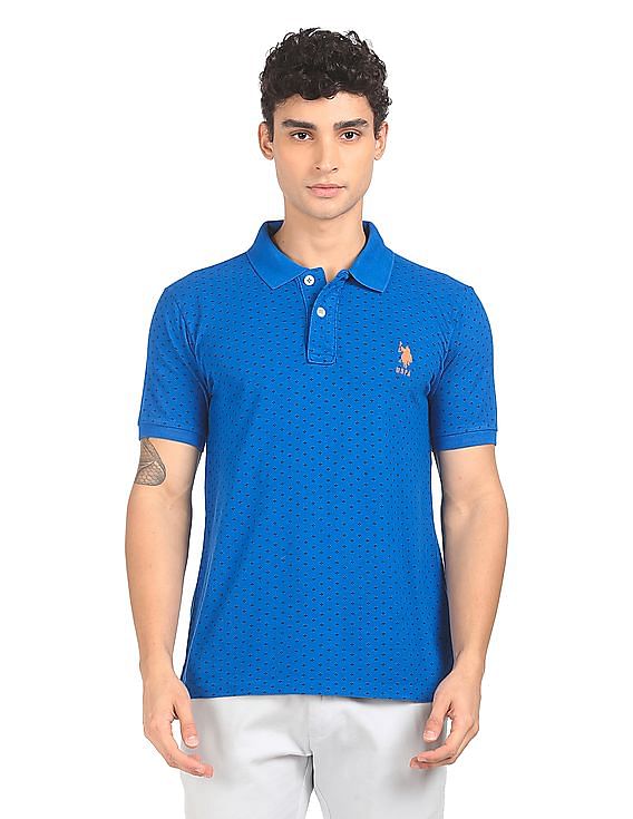 U.S. Polo Assn. All Over Print Cotton Polo Shirt