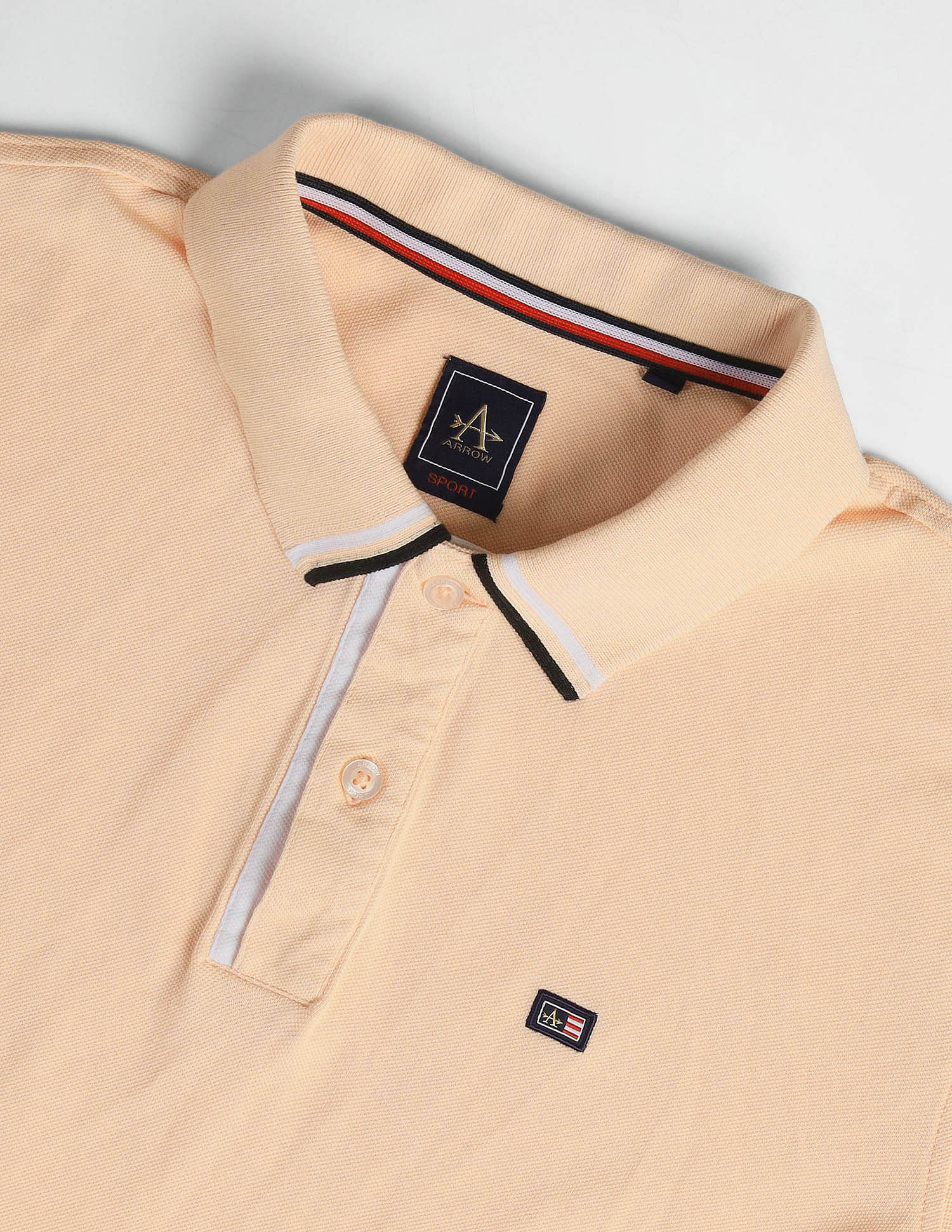 Arrow Sports Tipped Collar Solid Polo Shirt