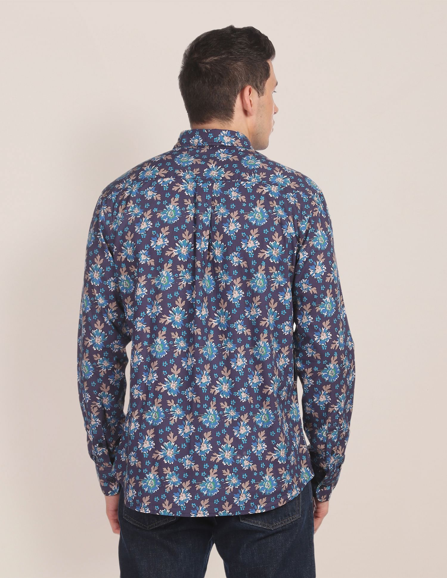 U.S. Polo Assn. Spread Collar Floral Print Casual Shirt