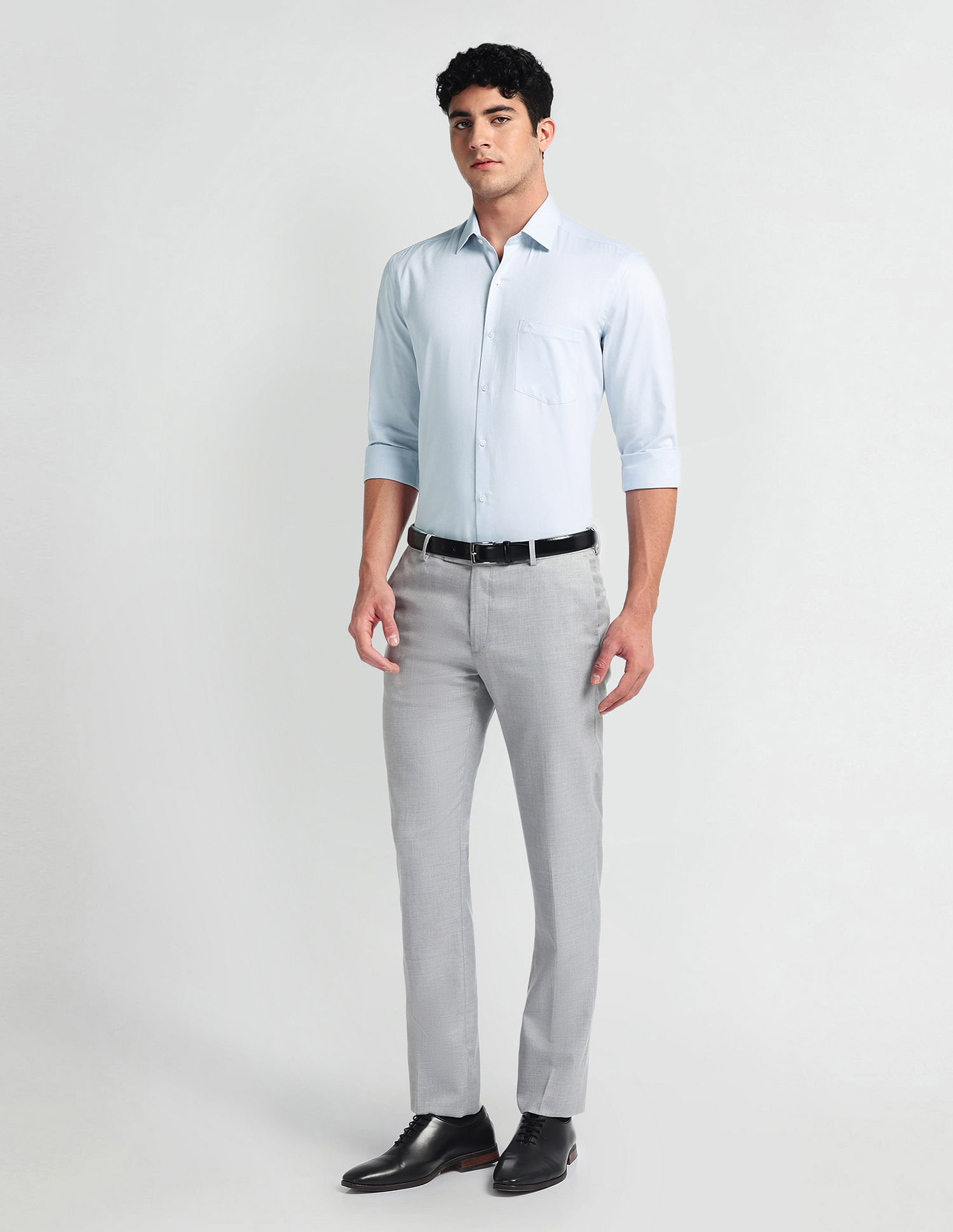 Arrow Pure Cotton Solid Dobby Shirt