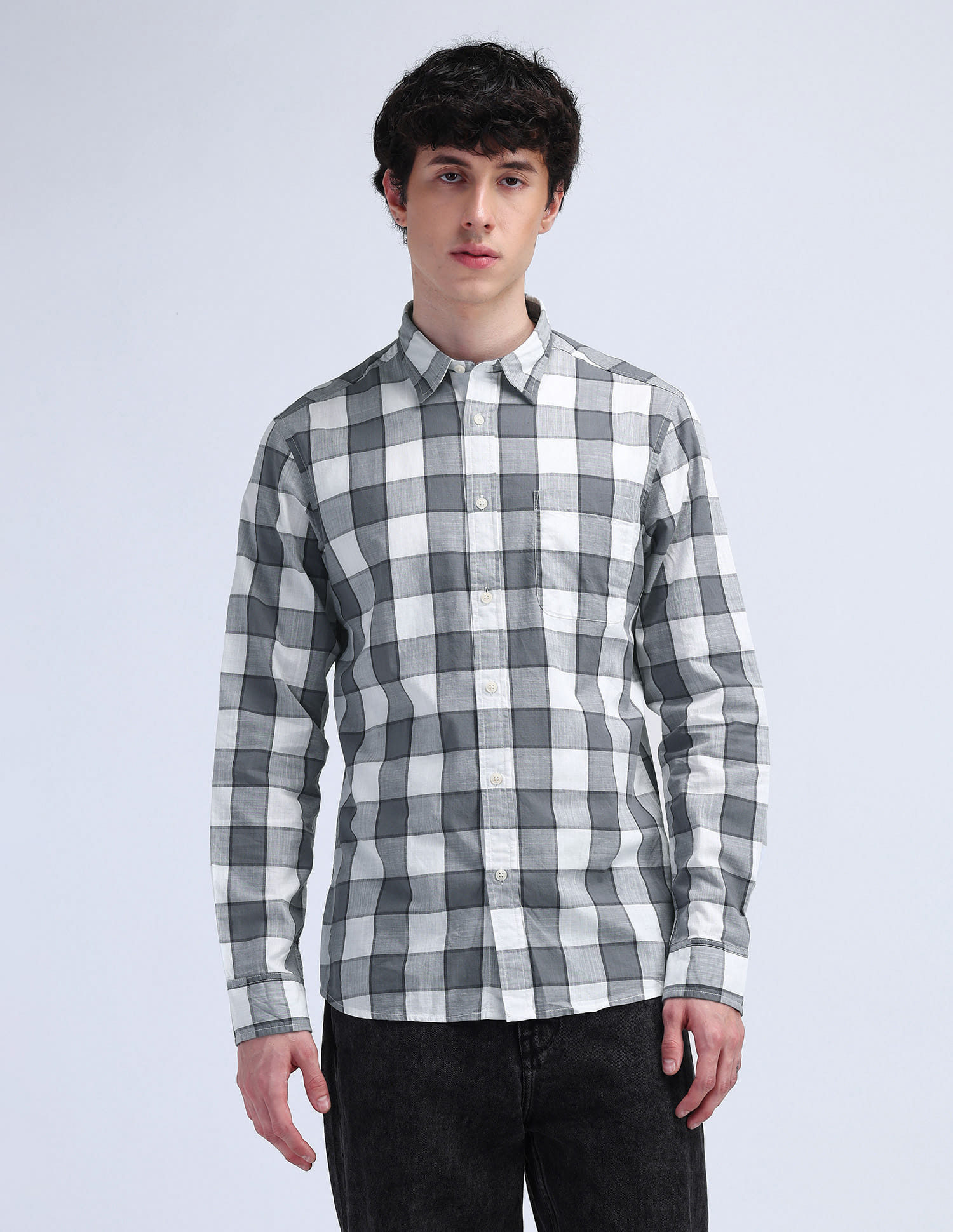 Buy Flying Machine Buffalo Check Cotton Shirt - NNNOW.com