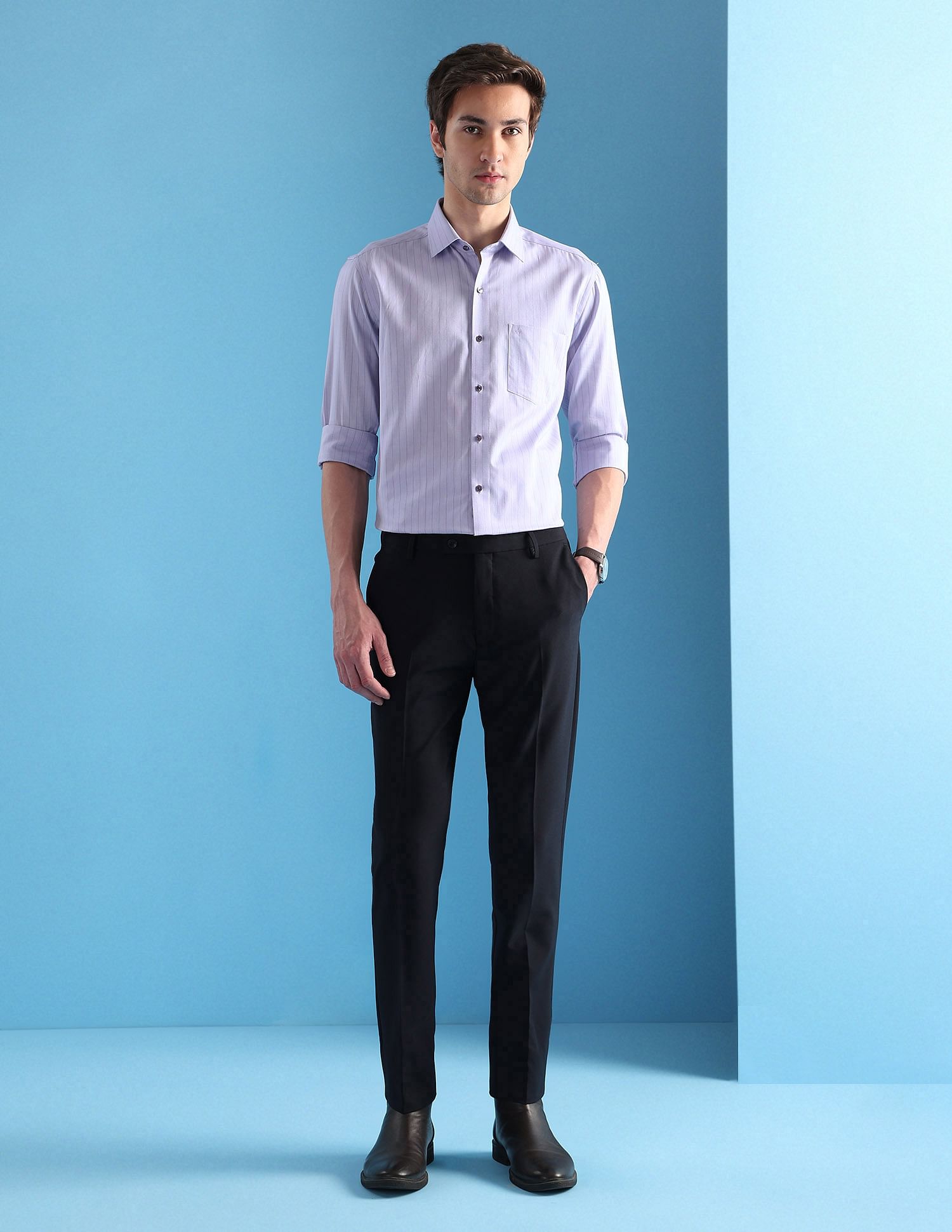 Arrow Manhattan Slim Fit Velocity 5 In 1 Shirt