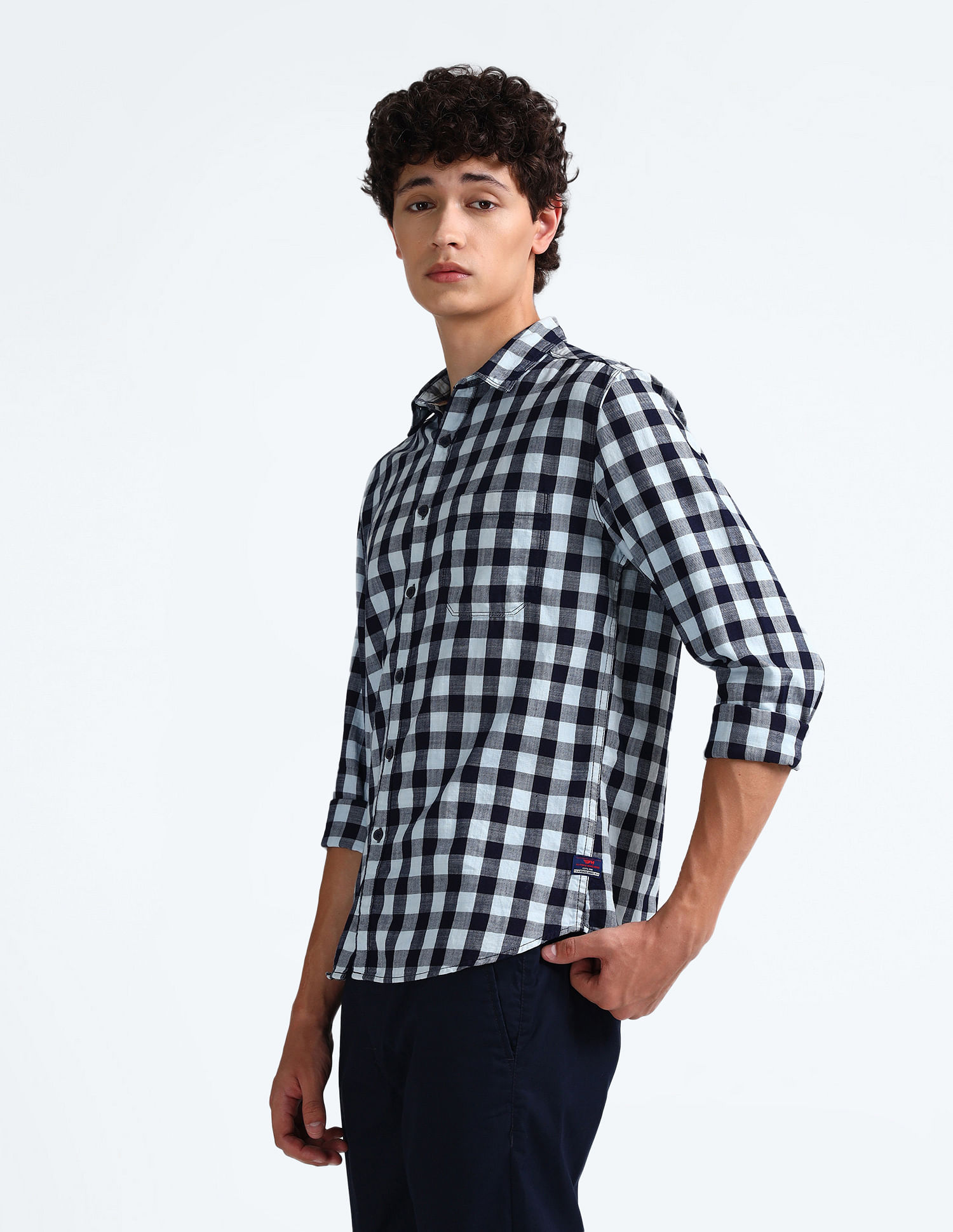 Flying Machine Shepherd Check Cotton Shirt