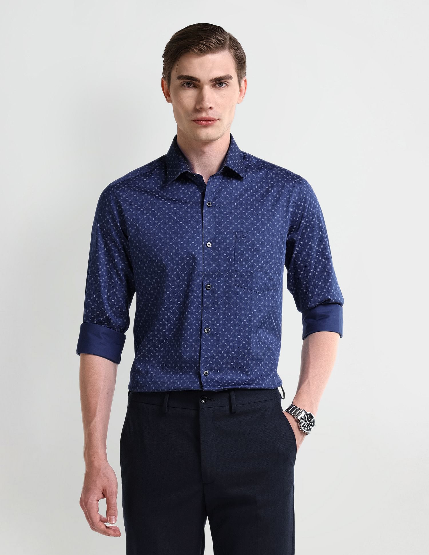 Arrow Brooklyn Fit Satin Weave Shirt