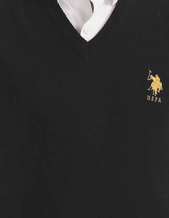 U.S. Polo Assn. V-Neck Sleeveless Sweater