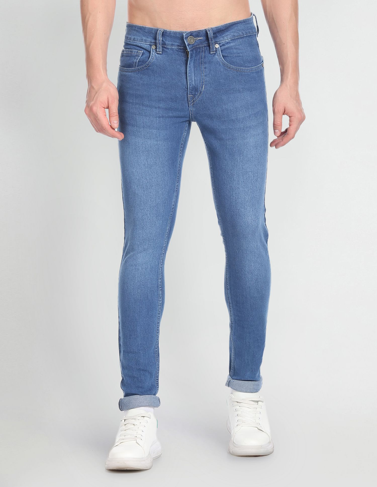 Flying Machine Stone Wash Jackson Skinny Fit Jeans