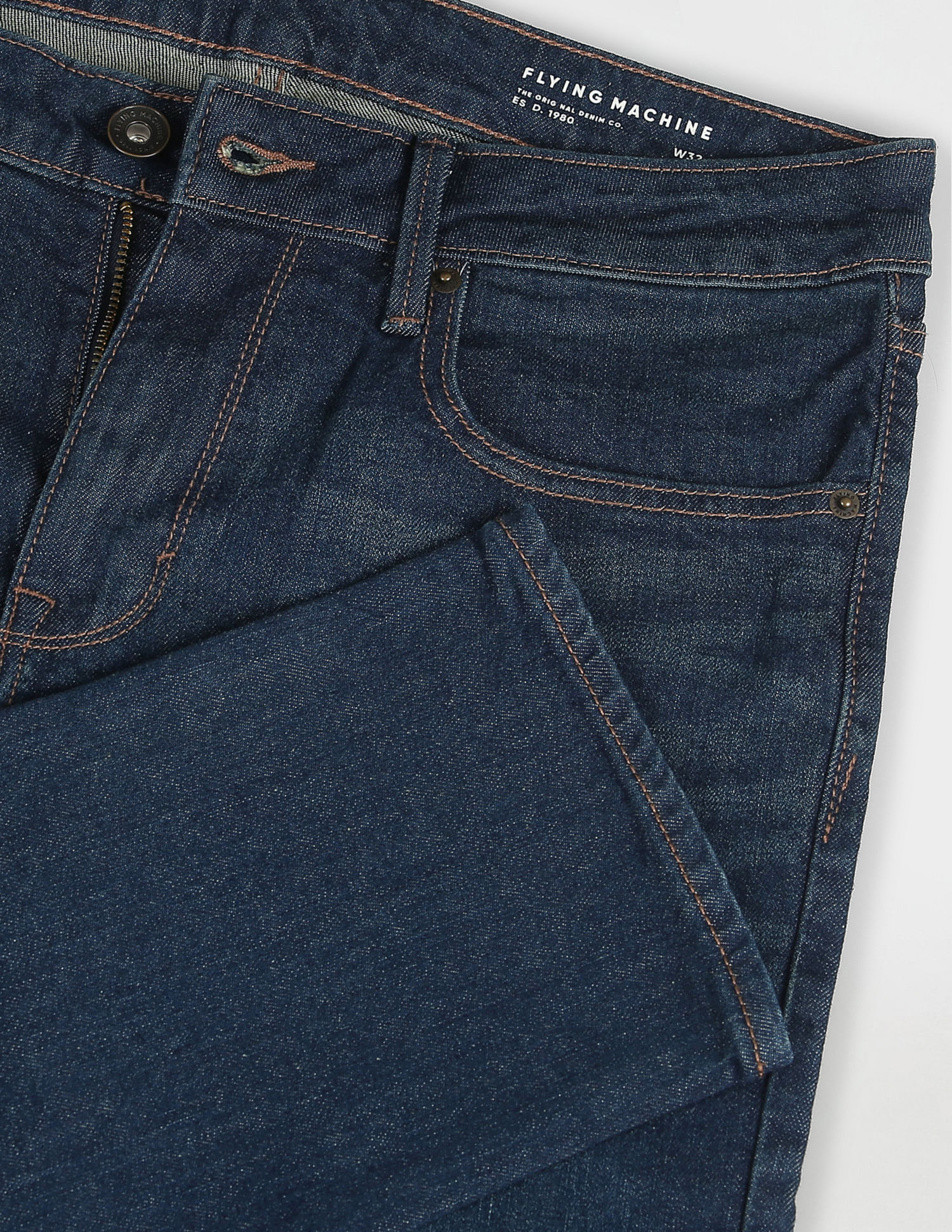 Flying Machine Slim Tapered Fit Dark Wash Jeans