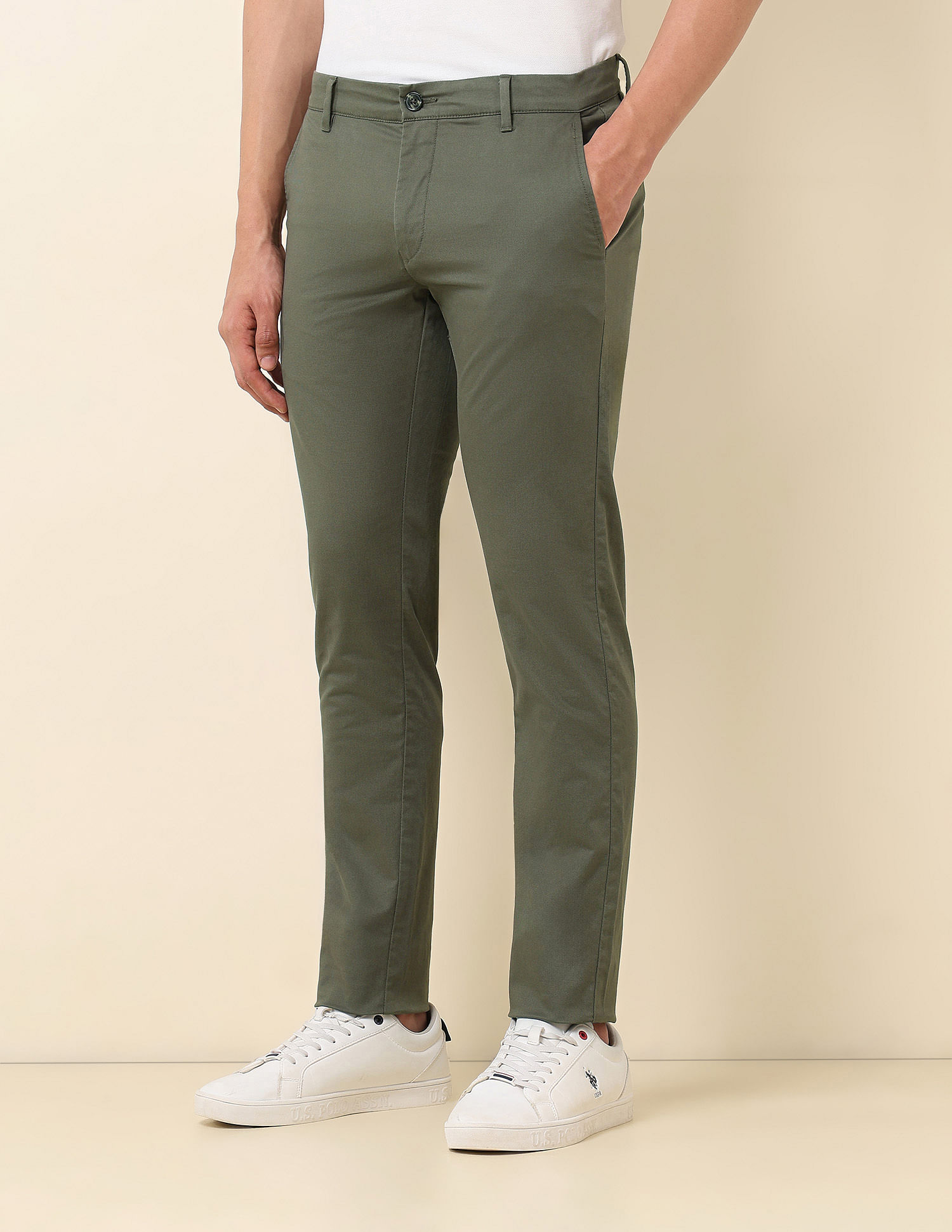 U.S. Polo Assn. Austin Slim Fit Textured Trousers