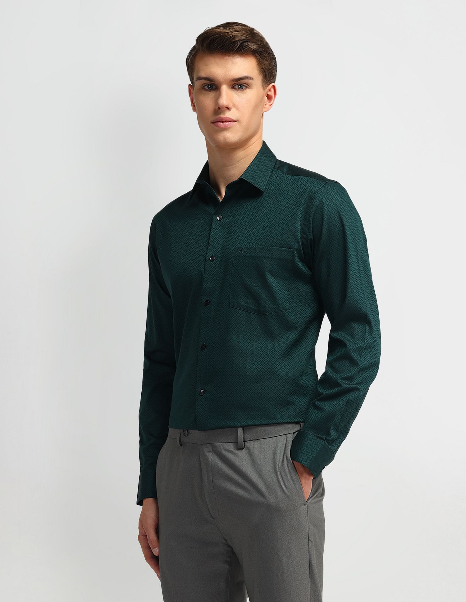 Arrow Liberty Classic Fit Jaquard Shirt