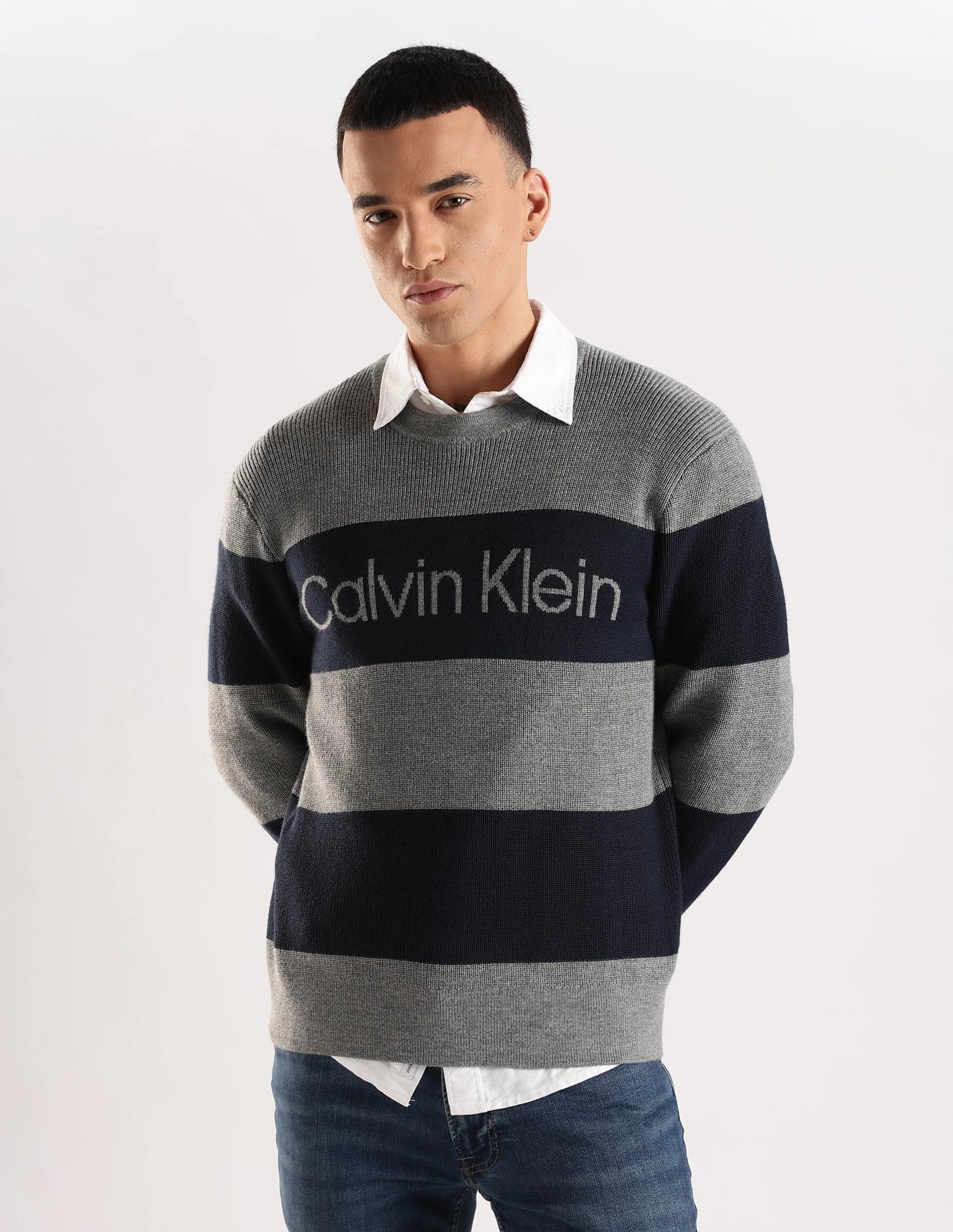 Buy Calvin Klein Jeans Logo Striped Oversized Fit Polyethylene 