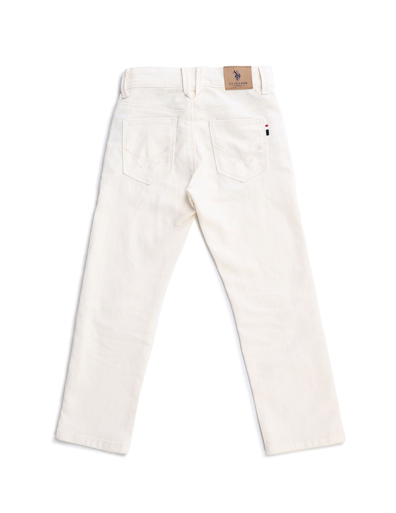 U.S. Polo Assn. Kids Boys Regular fit White Jeans