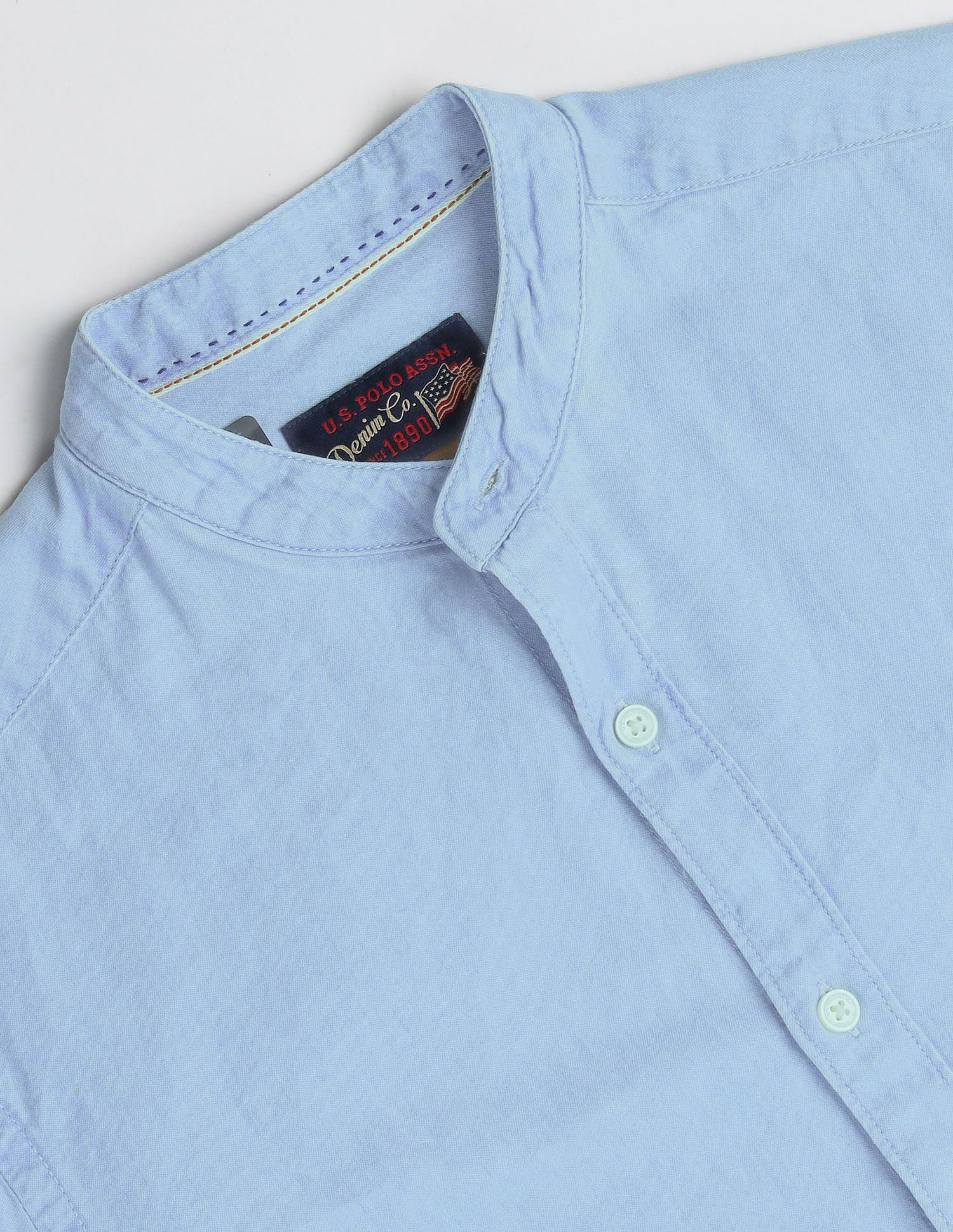 U.S. Polo Assn. Denim Co. Mandarin Collar Slim Shirt