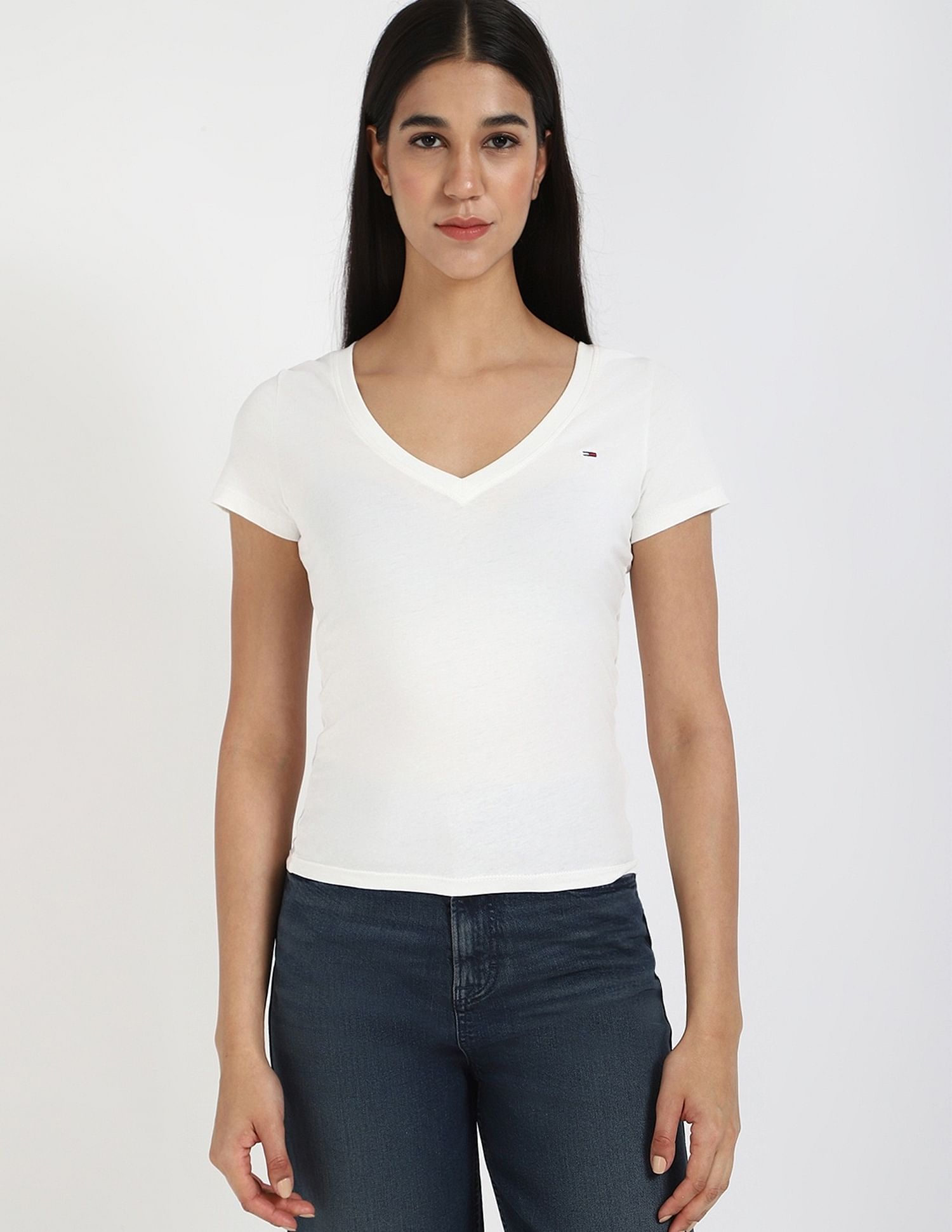 Tommy Hilfiger Solid Slim-Fit Cotton T-Shirt
