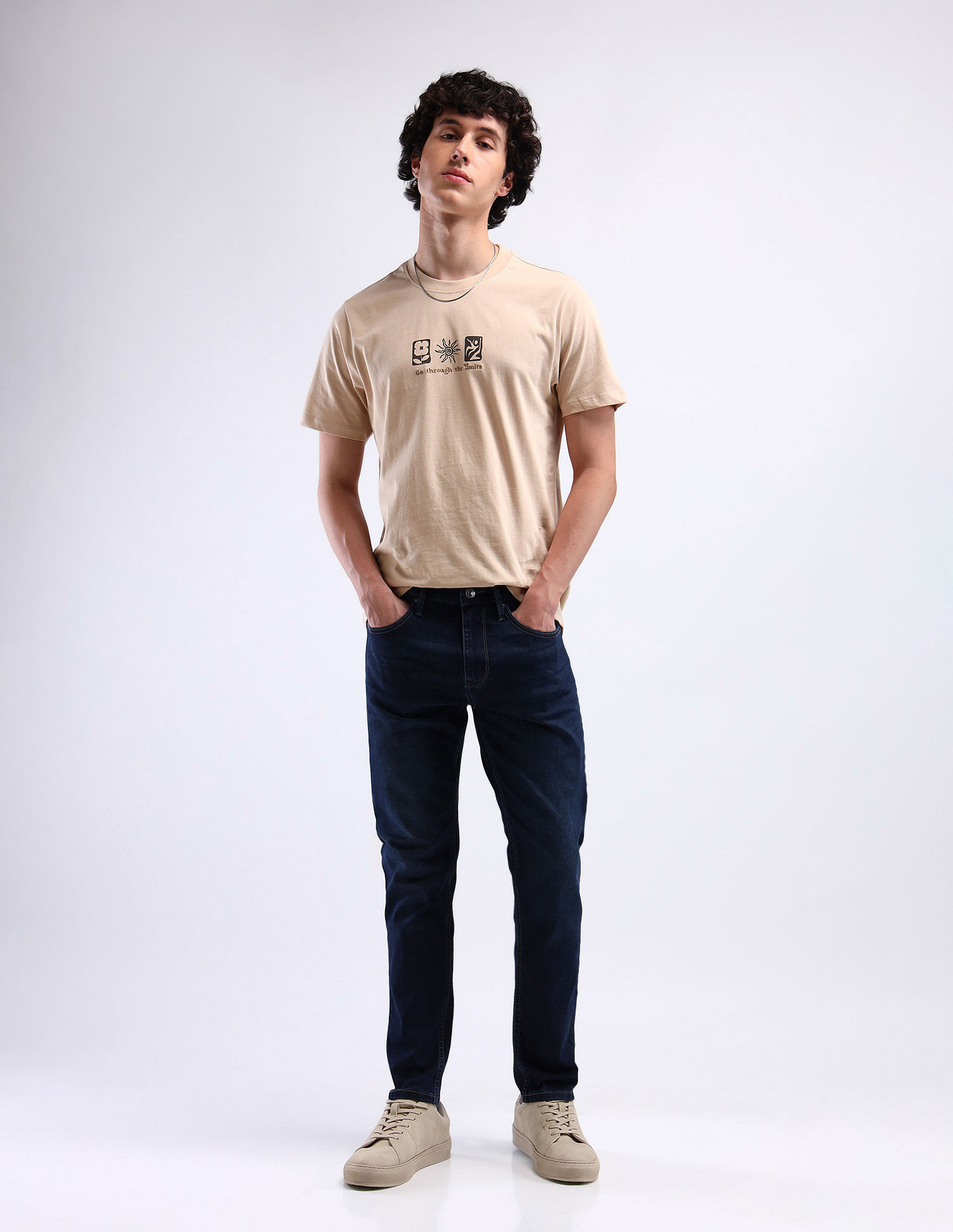 Flying Machine Mid Rise Slim Tapered Fit Jeans