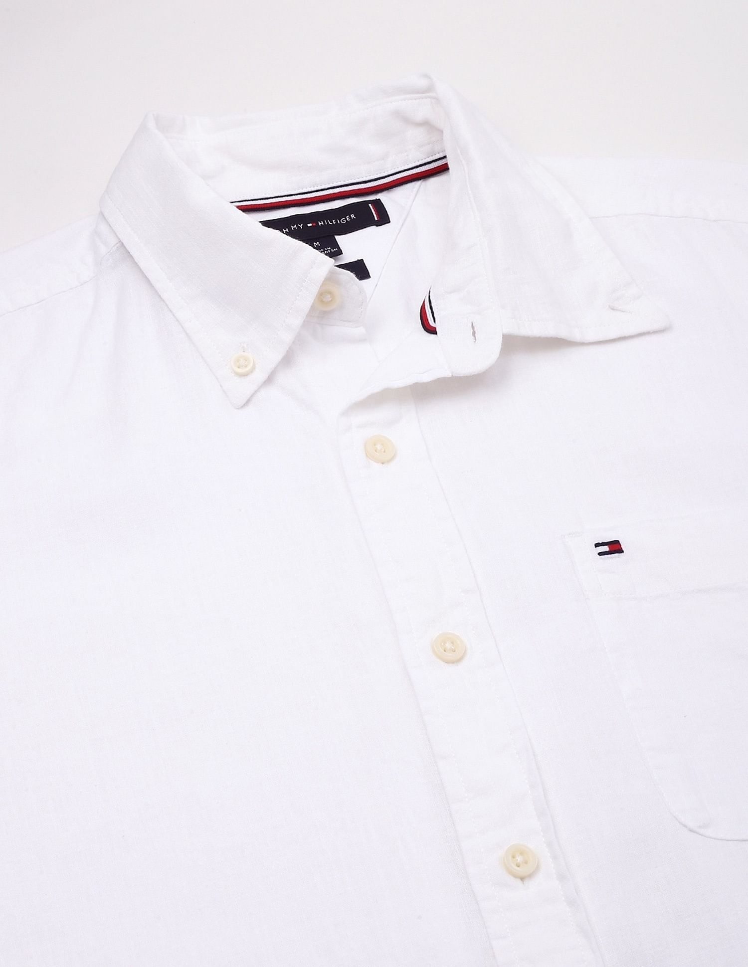Tommy Hilfiger Solid Regular-Fit Cotton Shirt